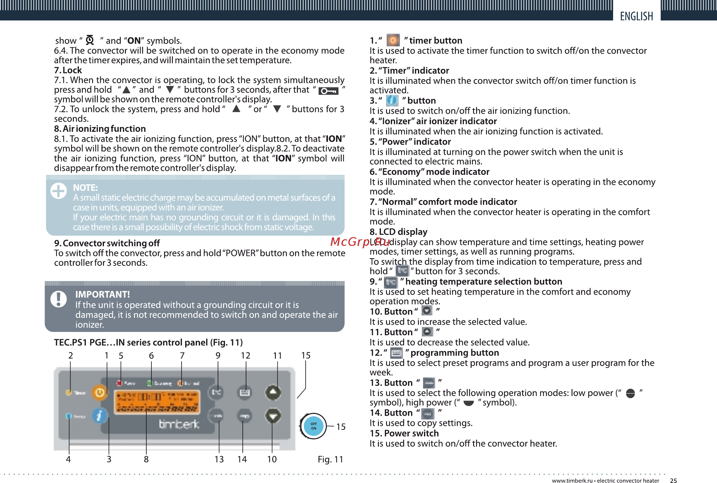 Timberk TEC.PS1 M 1500 IN [25/32] Page 25