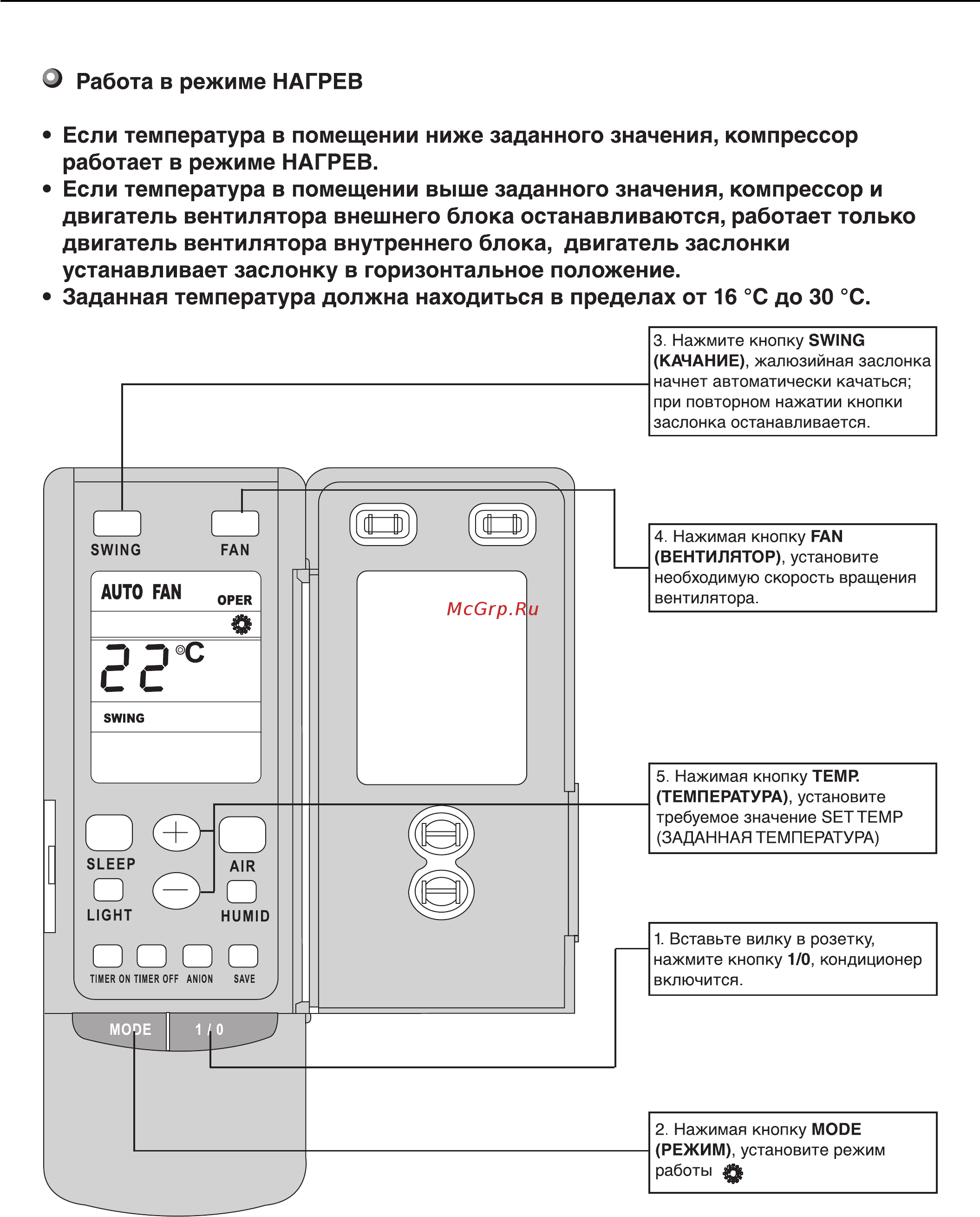 Gree GFH42K3BI [14/40] Инструкция по эксплуатации