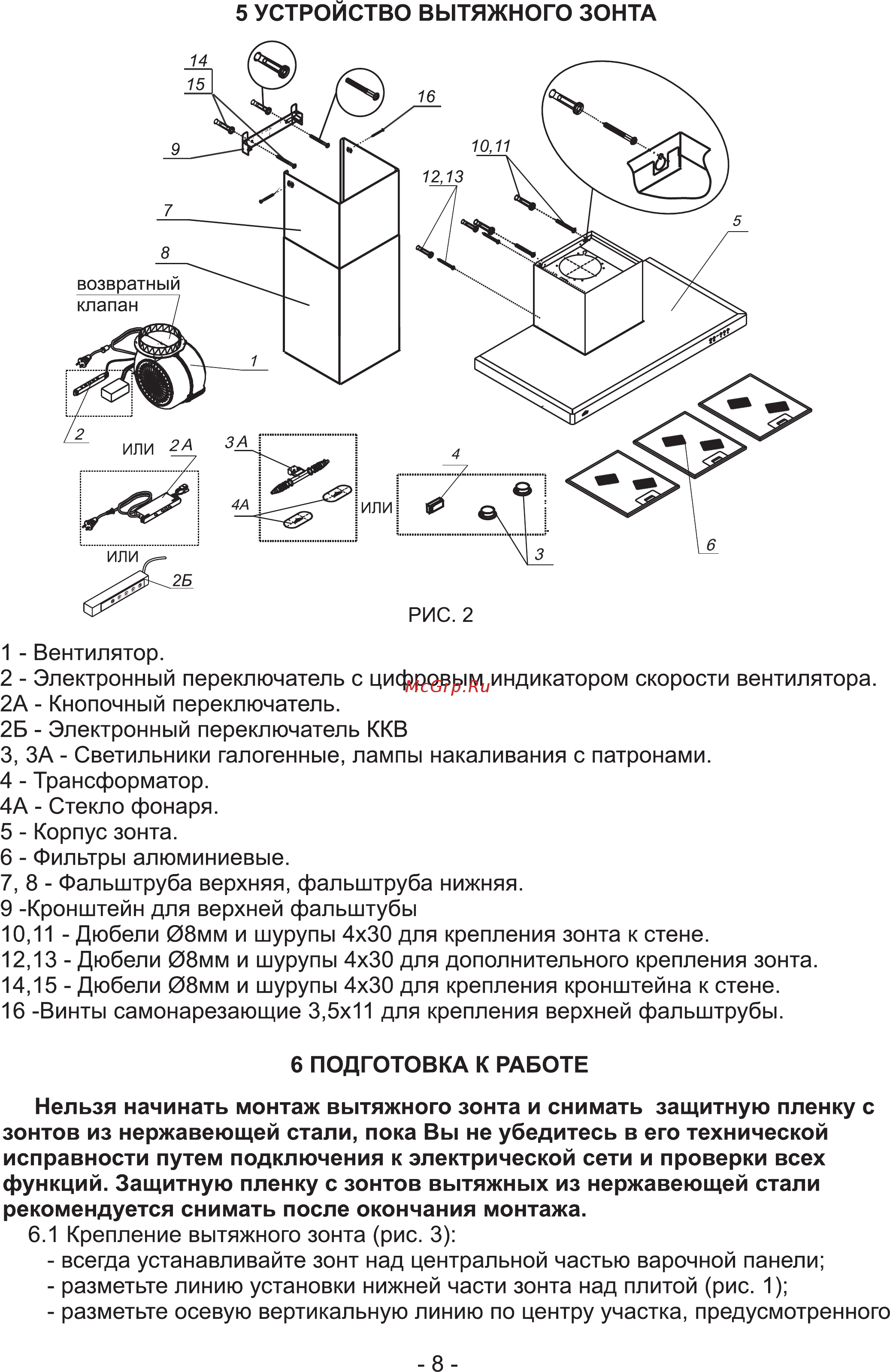 Elikor Патио 60 Инструкция по эксплуатации онлайн [8/15] 12667