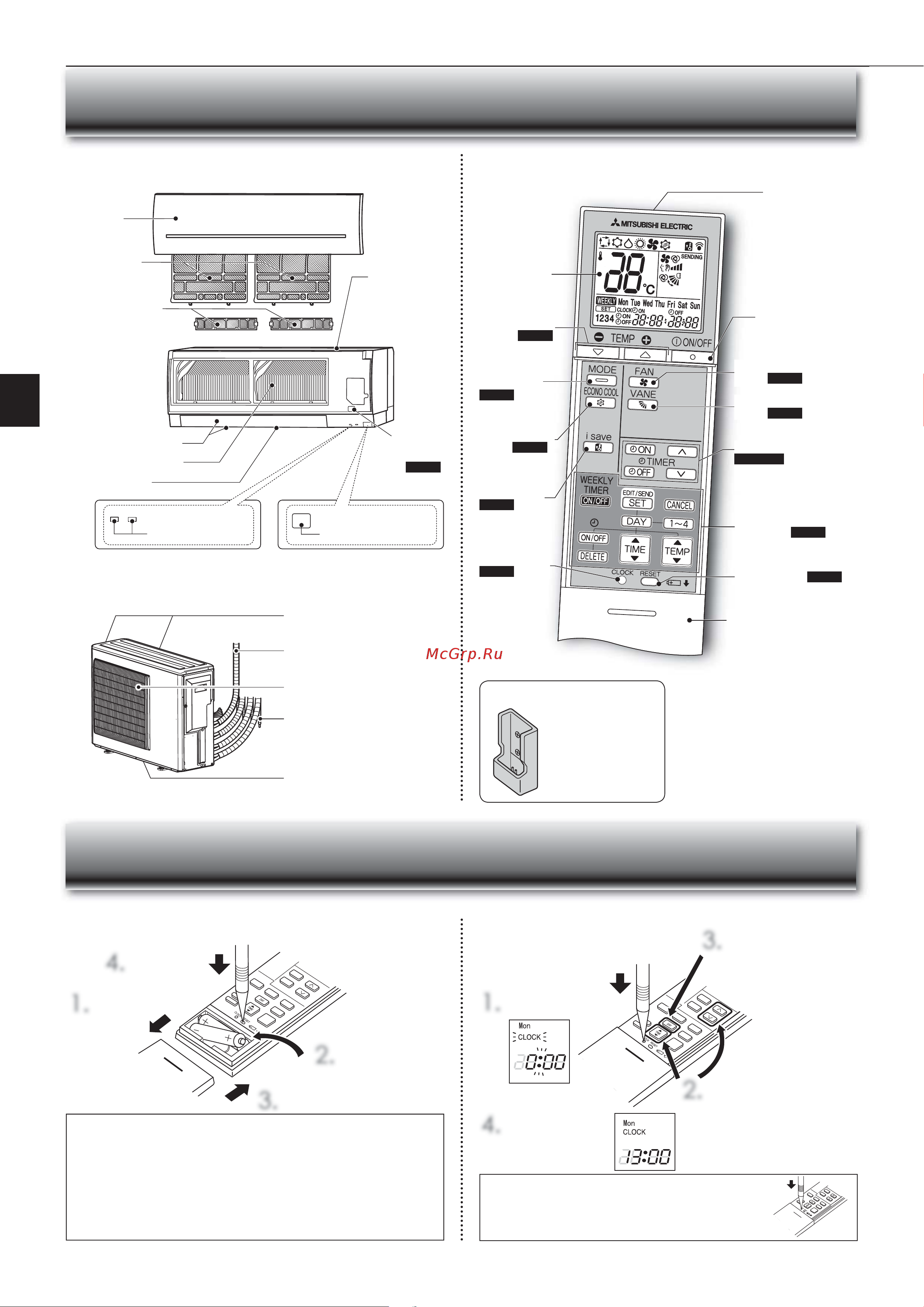 Mitsubishi Electric MSZ-SF35VE / MUZ-SF35VE [4/23] Ame of each part