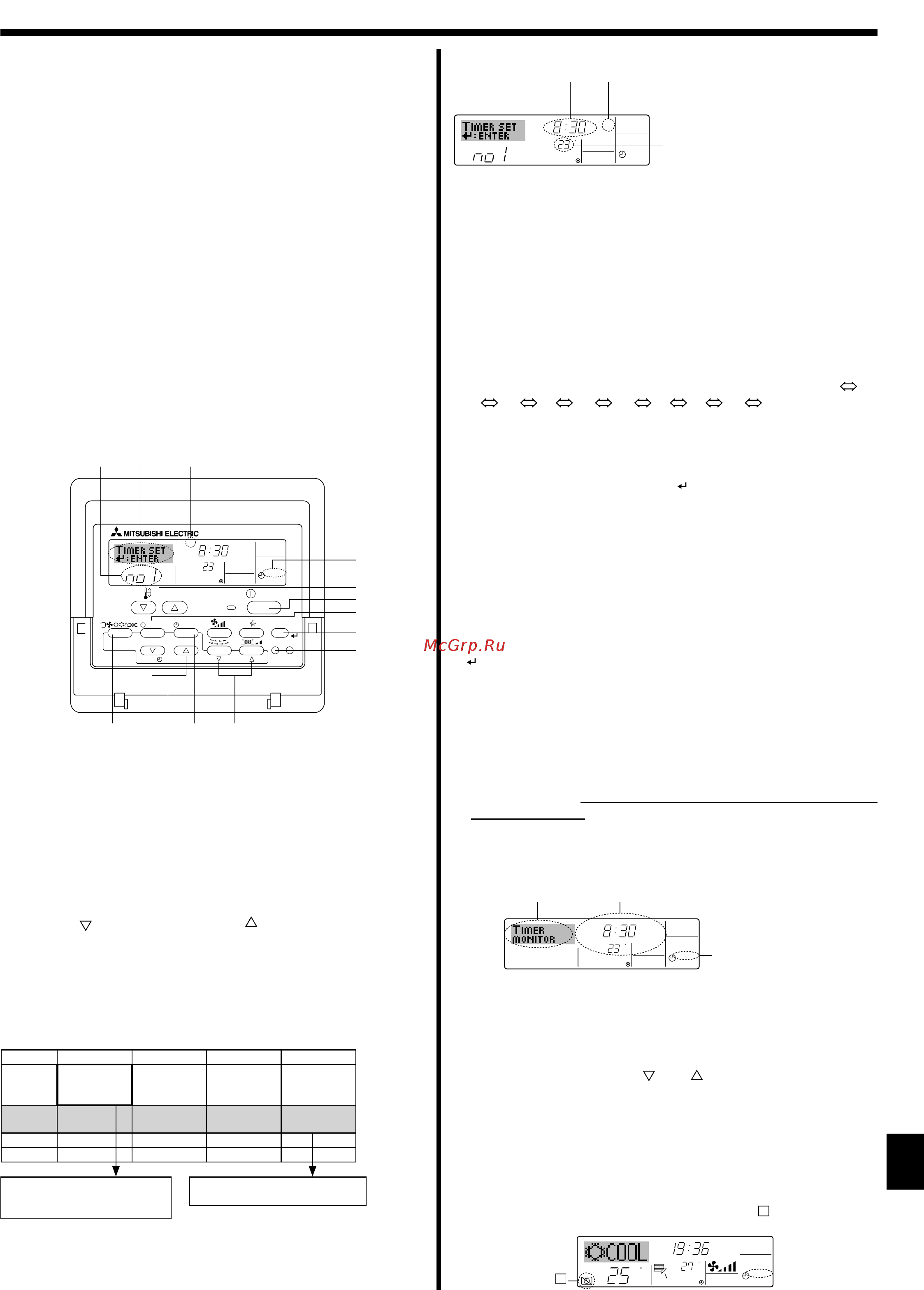 Mitsubishi Electric PSA-RP125GA / PUH-P125YHA [9/22] Таймер