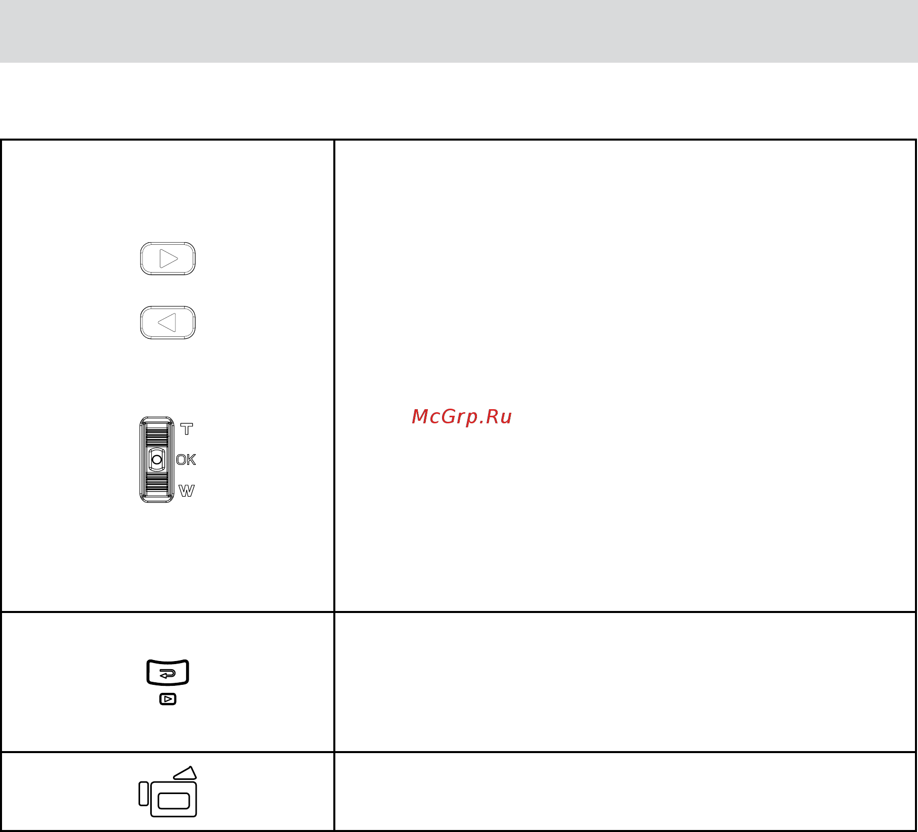 Toshiba Camileo P30 [21/46] Функции кнопок