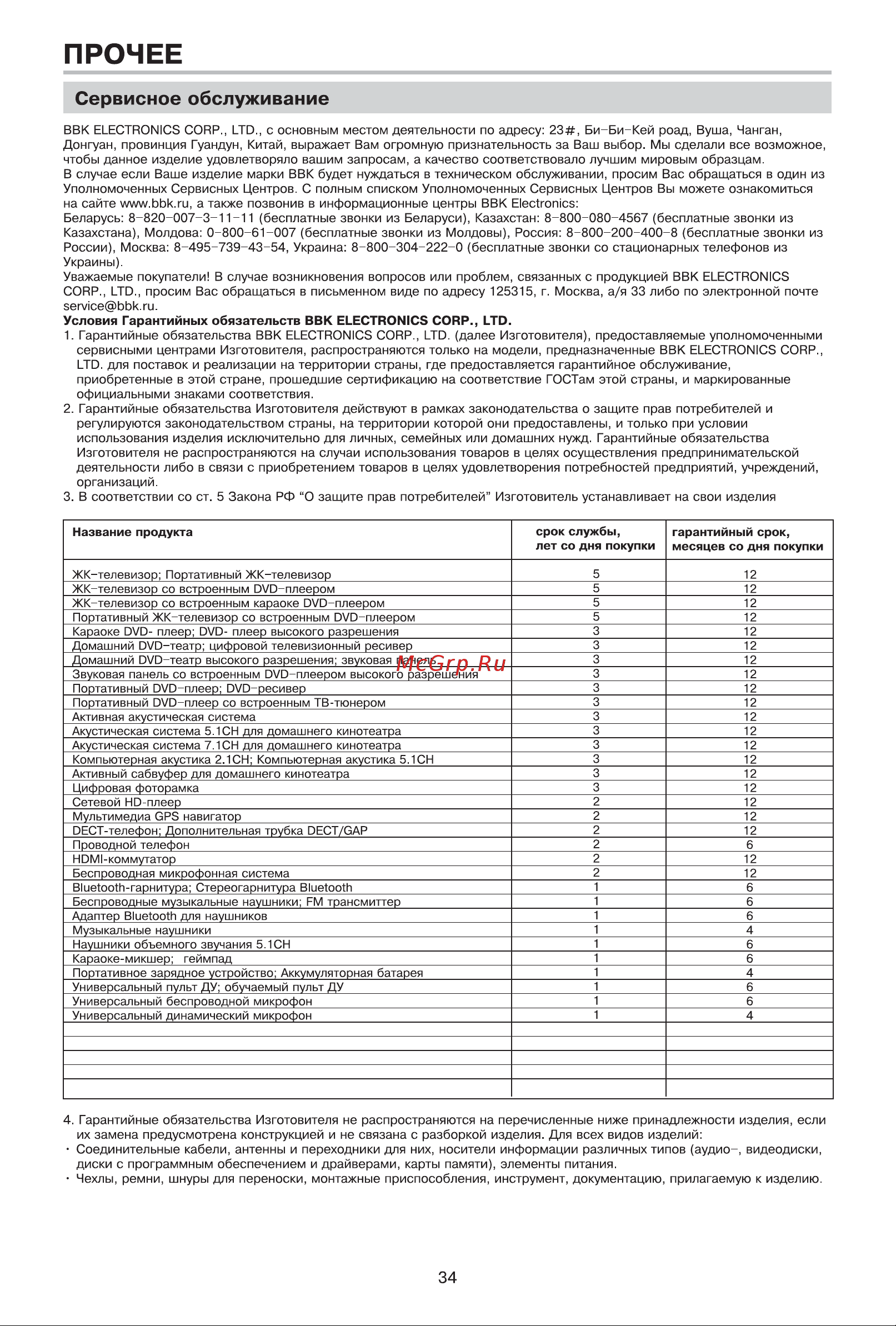 BBK DV214SI Инструкция по эксплуатации онлайн [36/38] 30145