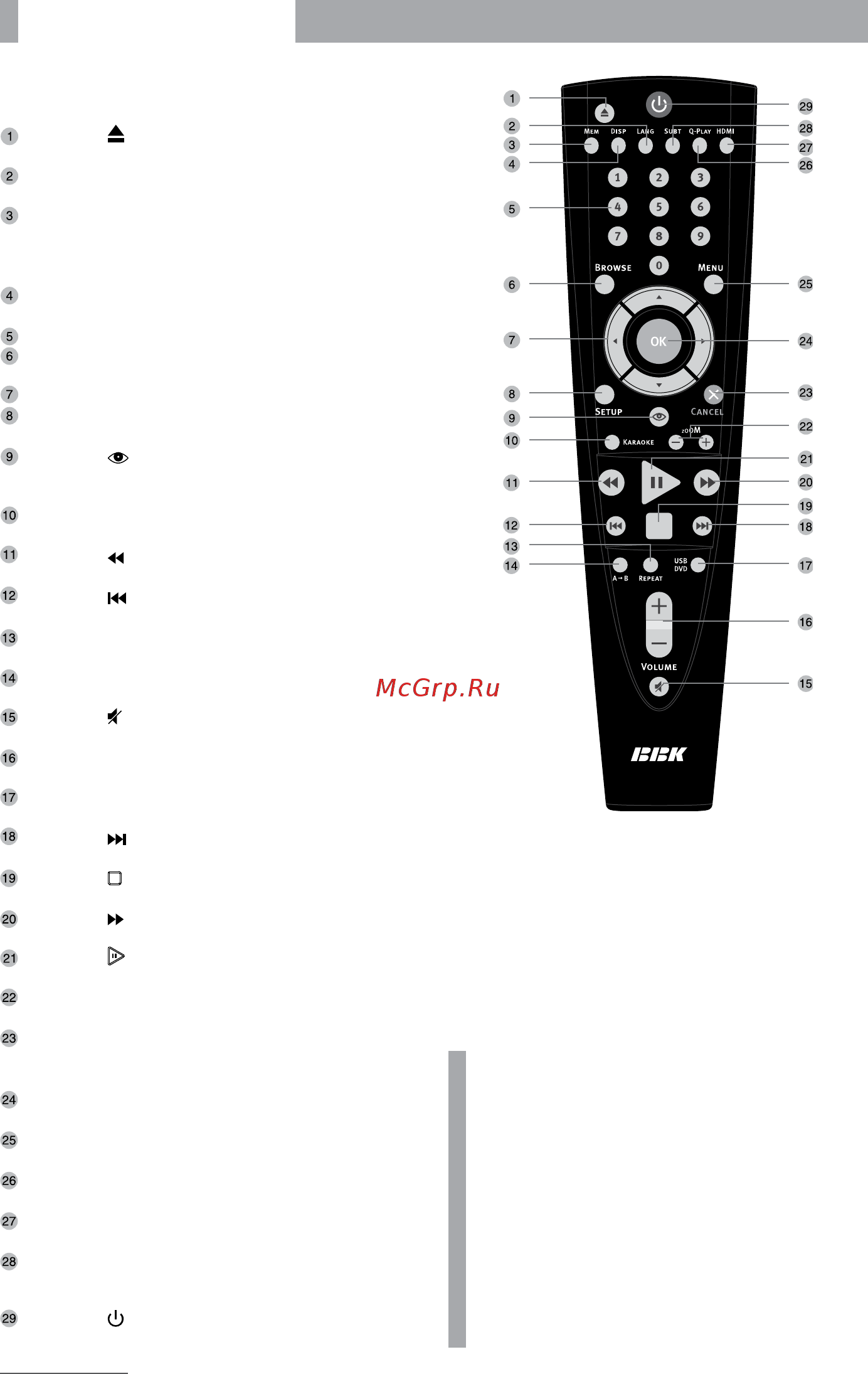 BBK DK2703HD [6/27] Предостережения