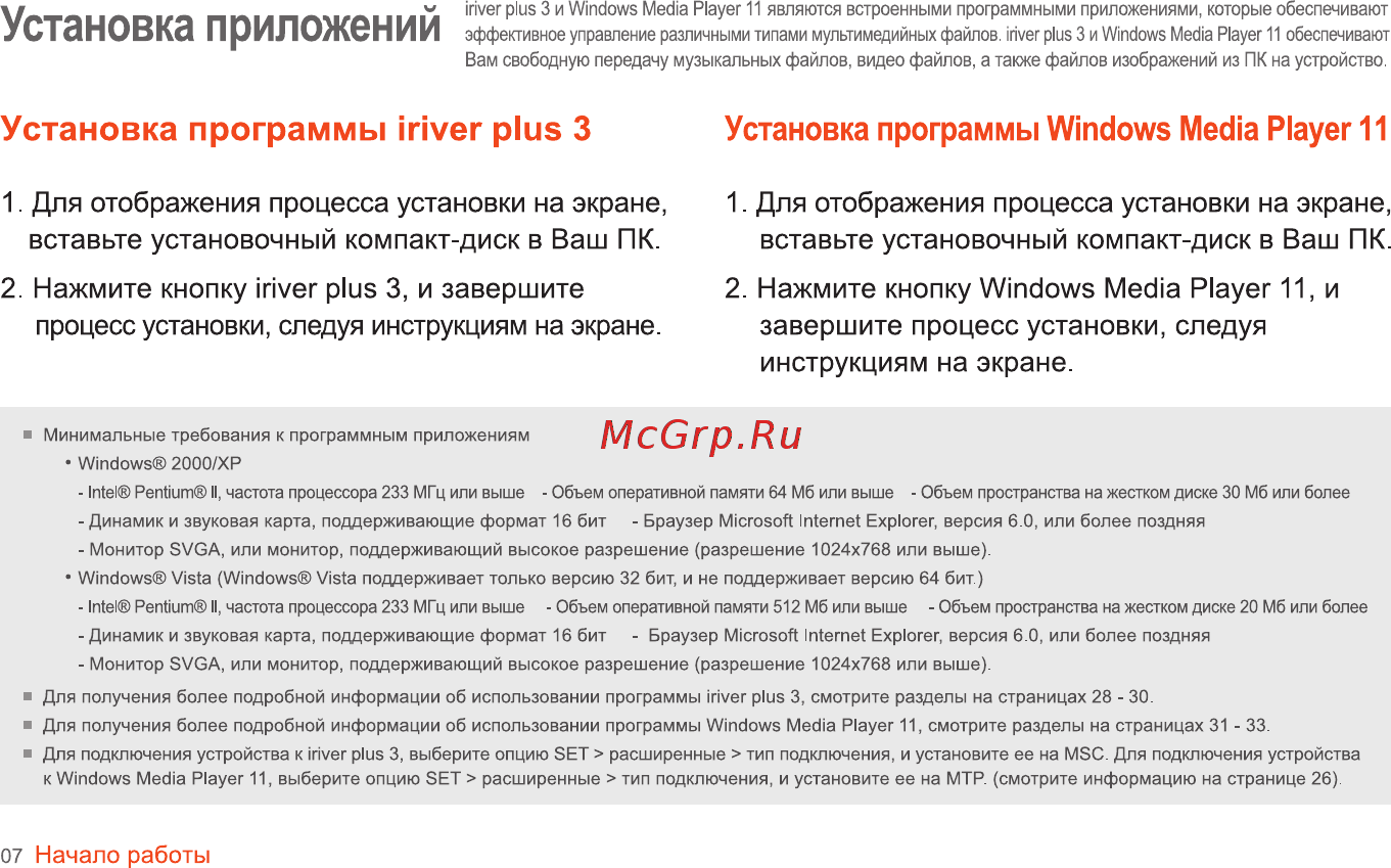 Iriver T6 [8/41] Установка приложений