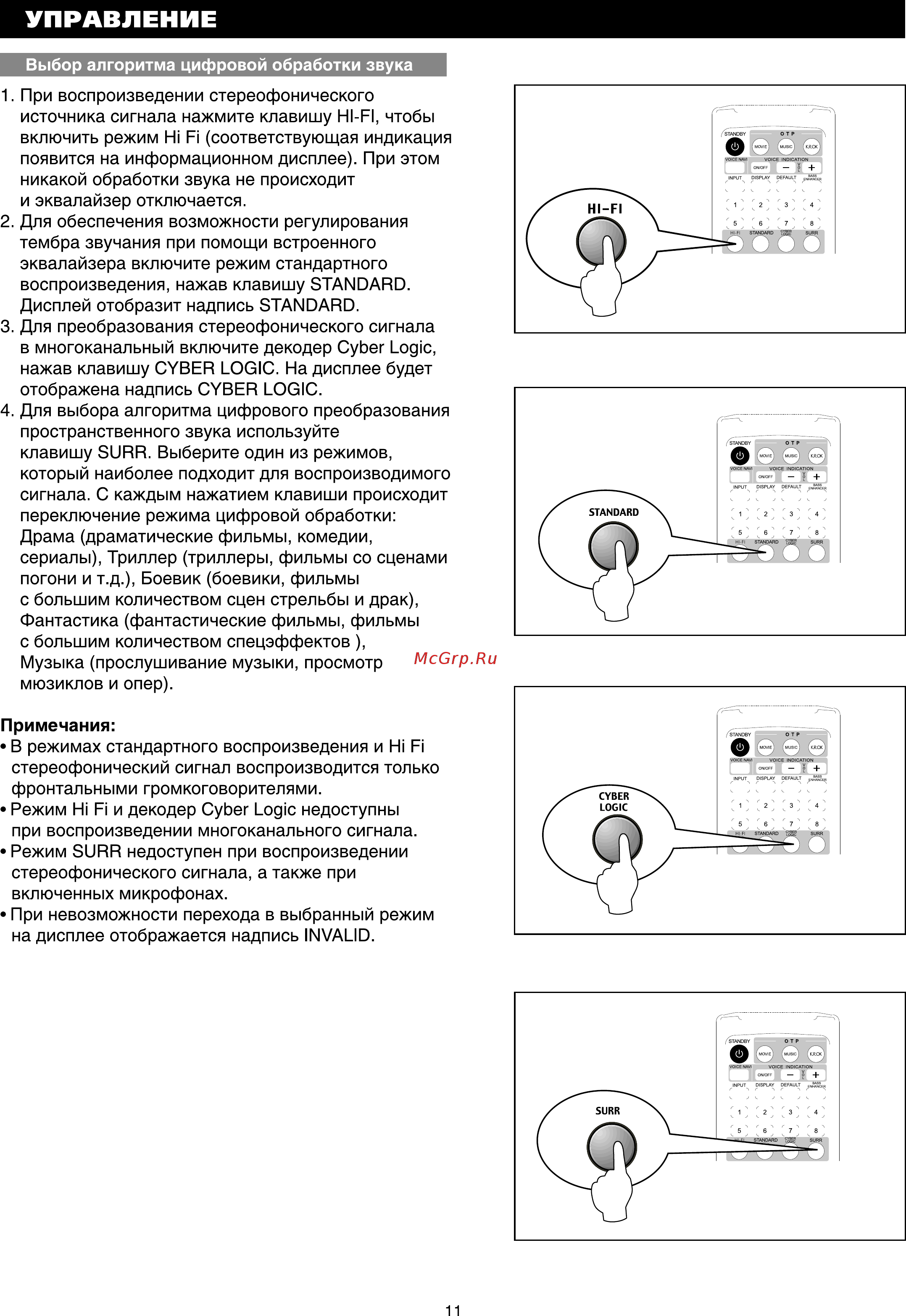 BBK AV230 [13/24] Управление
