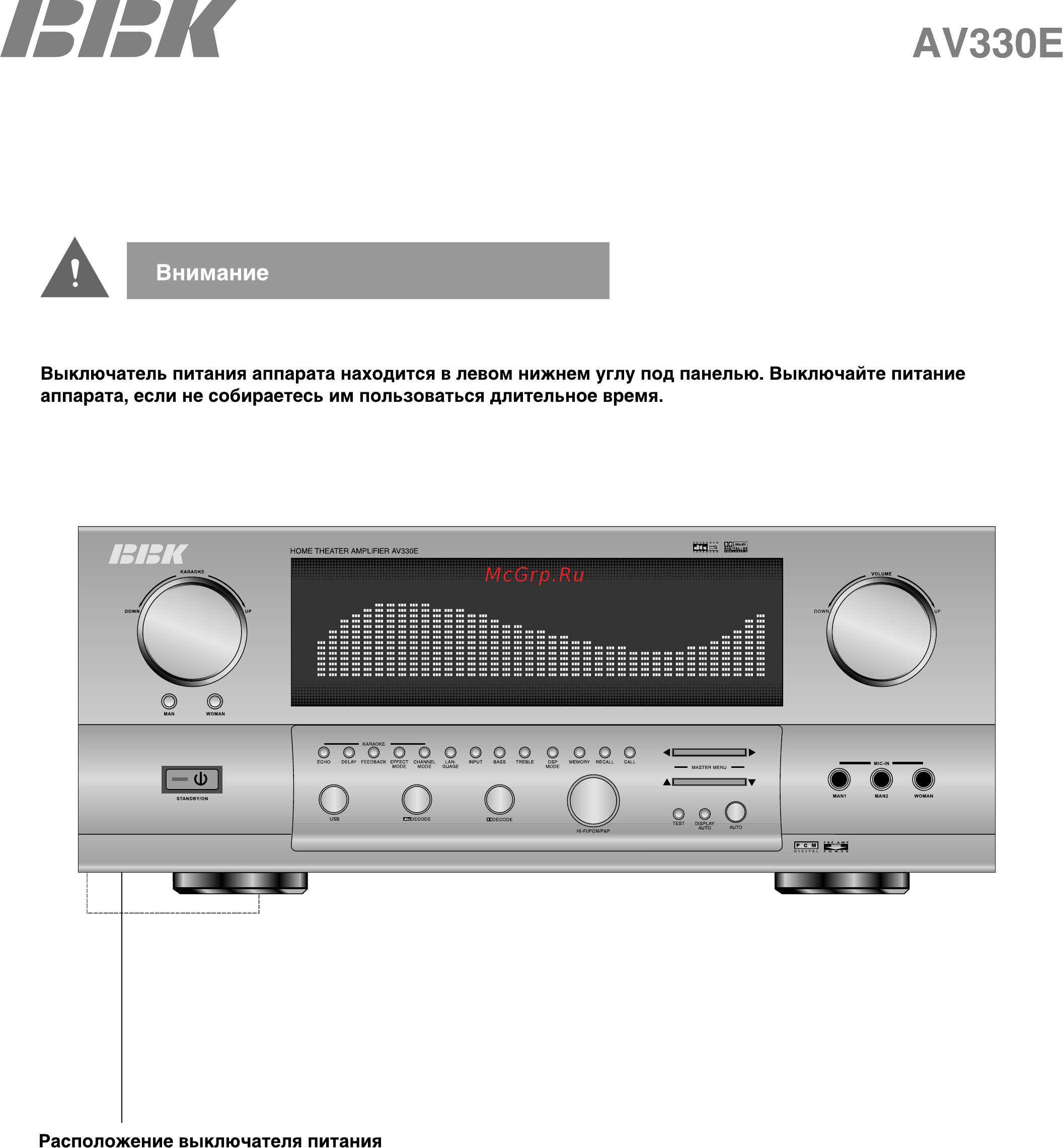 BBK AV330E [3/43] Ауззое