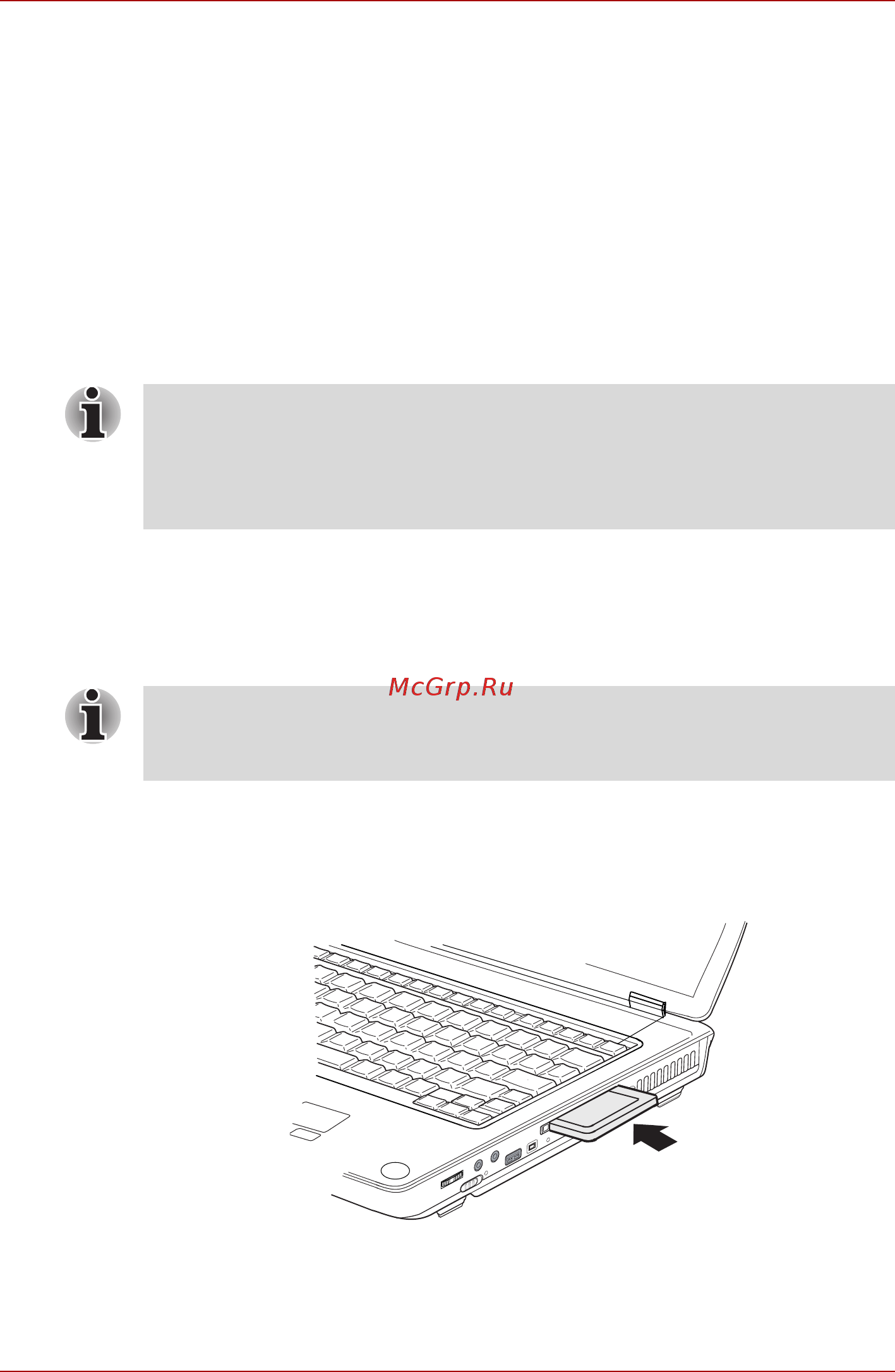 Toshiba Satellite Pro M40X [144/200] Устройства формата pc card