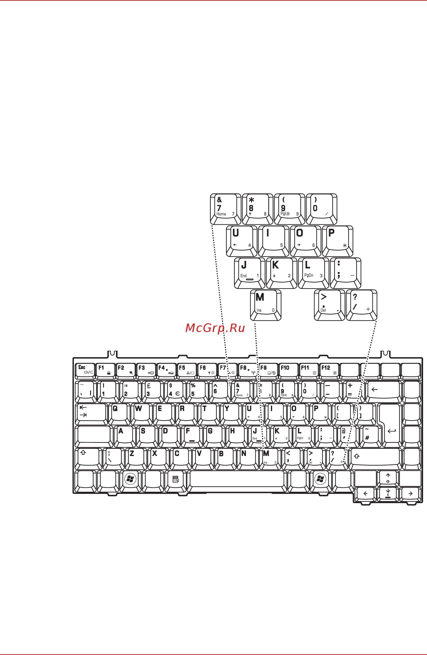 Toshiba Satellite Pro L40 [83/145] Режим ввода цифровых символов