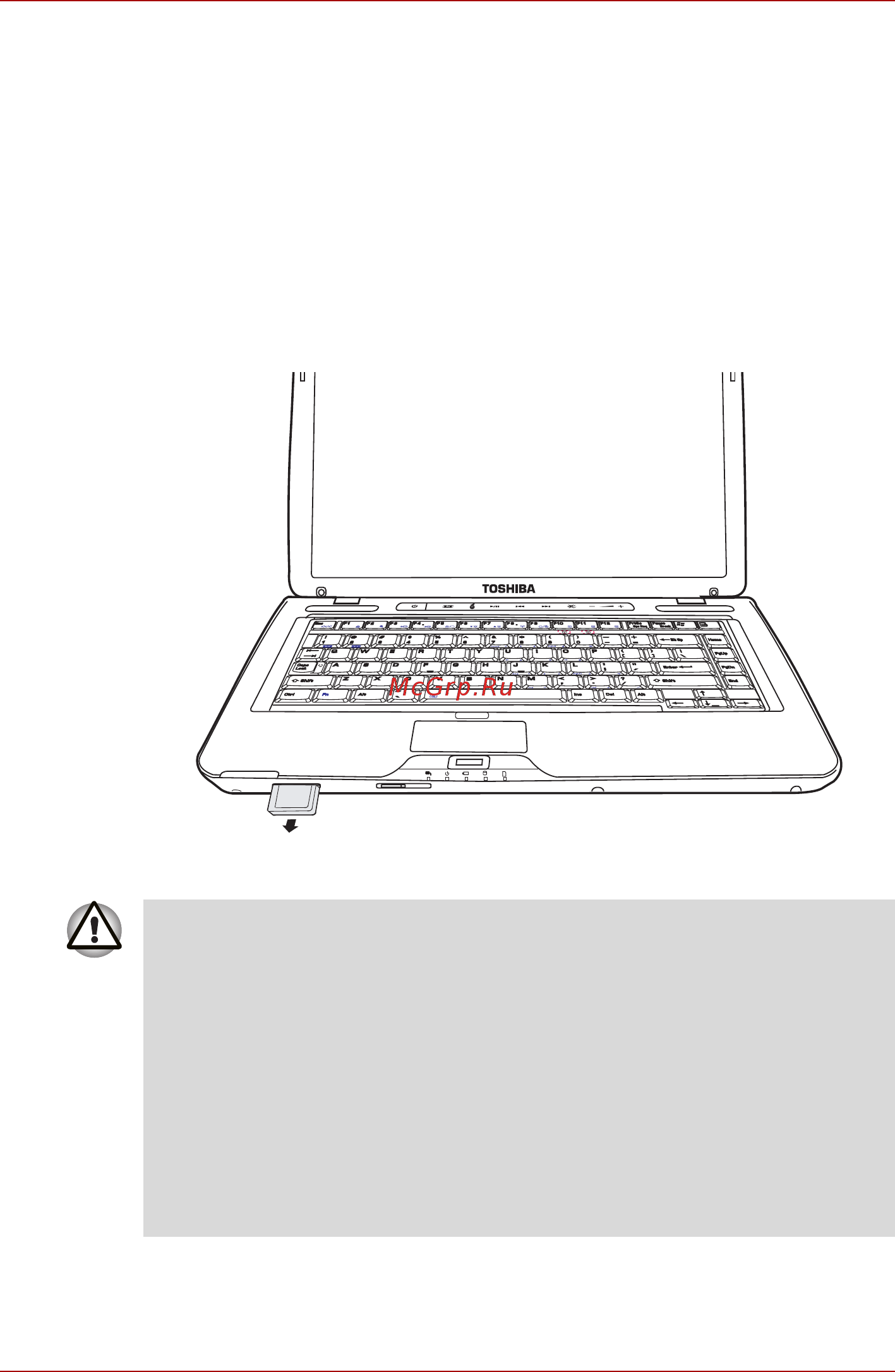 Toshiba Satellite Pro U500 [166/246] Удаление карты памяти
