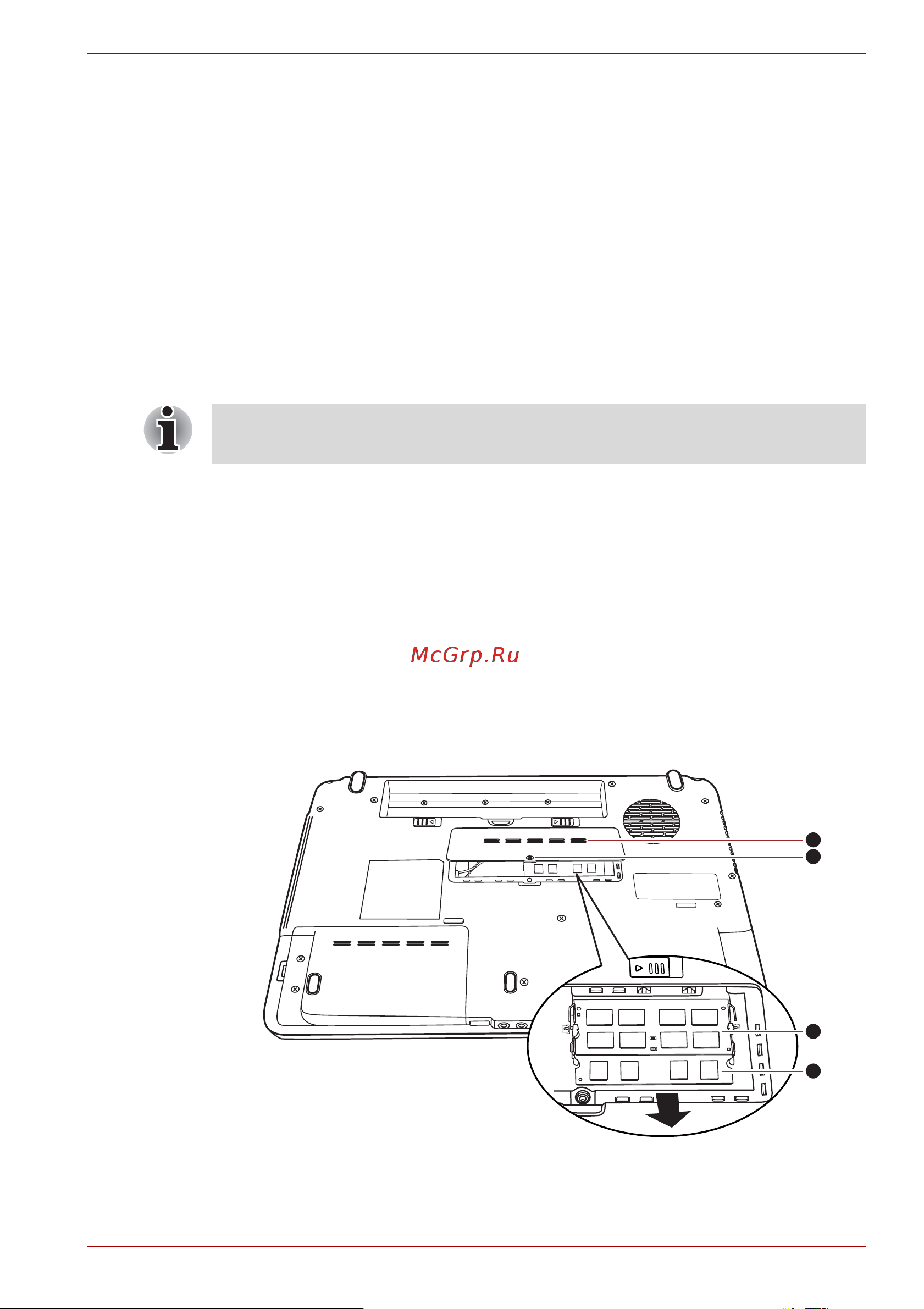 Toshiba Satellite Pro L450 [139/210] Важное замечание об установке несовместимых модулей памяти