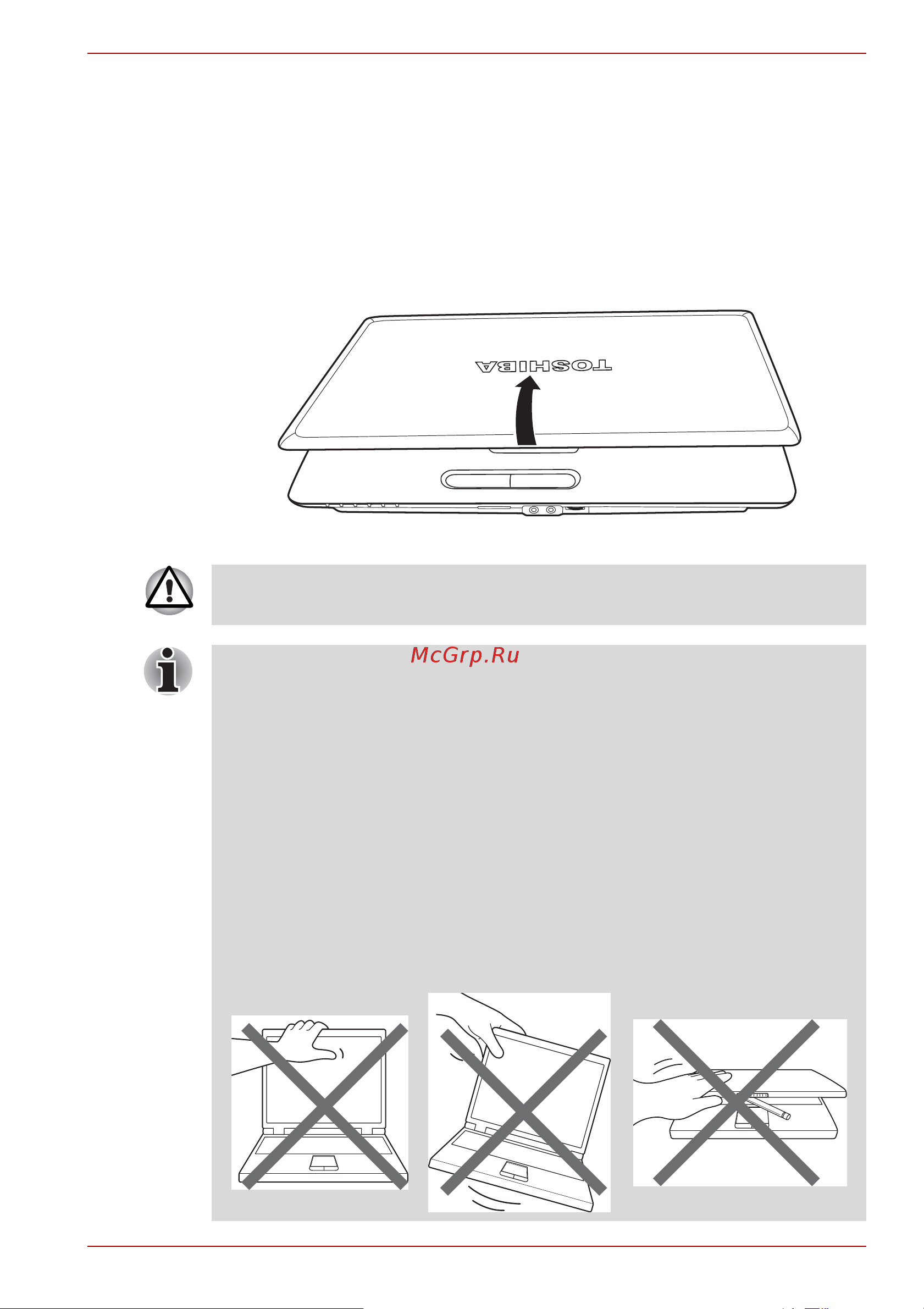 Toshiba Satellite Pro L450 [59/210] Открываем дисплей