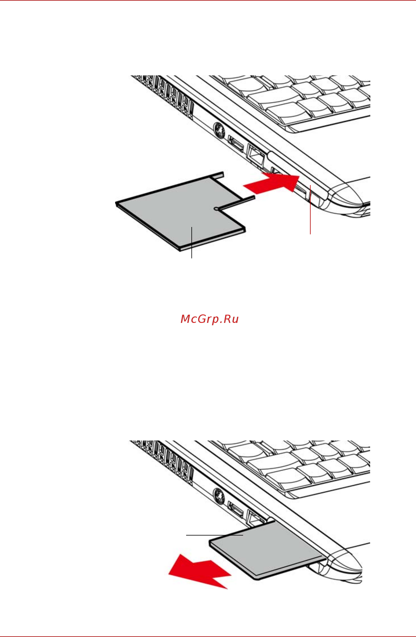 Toshiba Satellite Pro A300 [161/240] Удаление карты expresscard