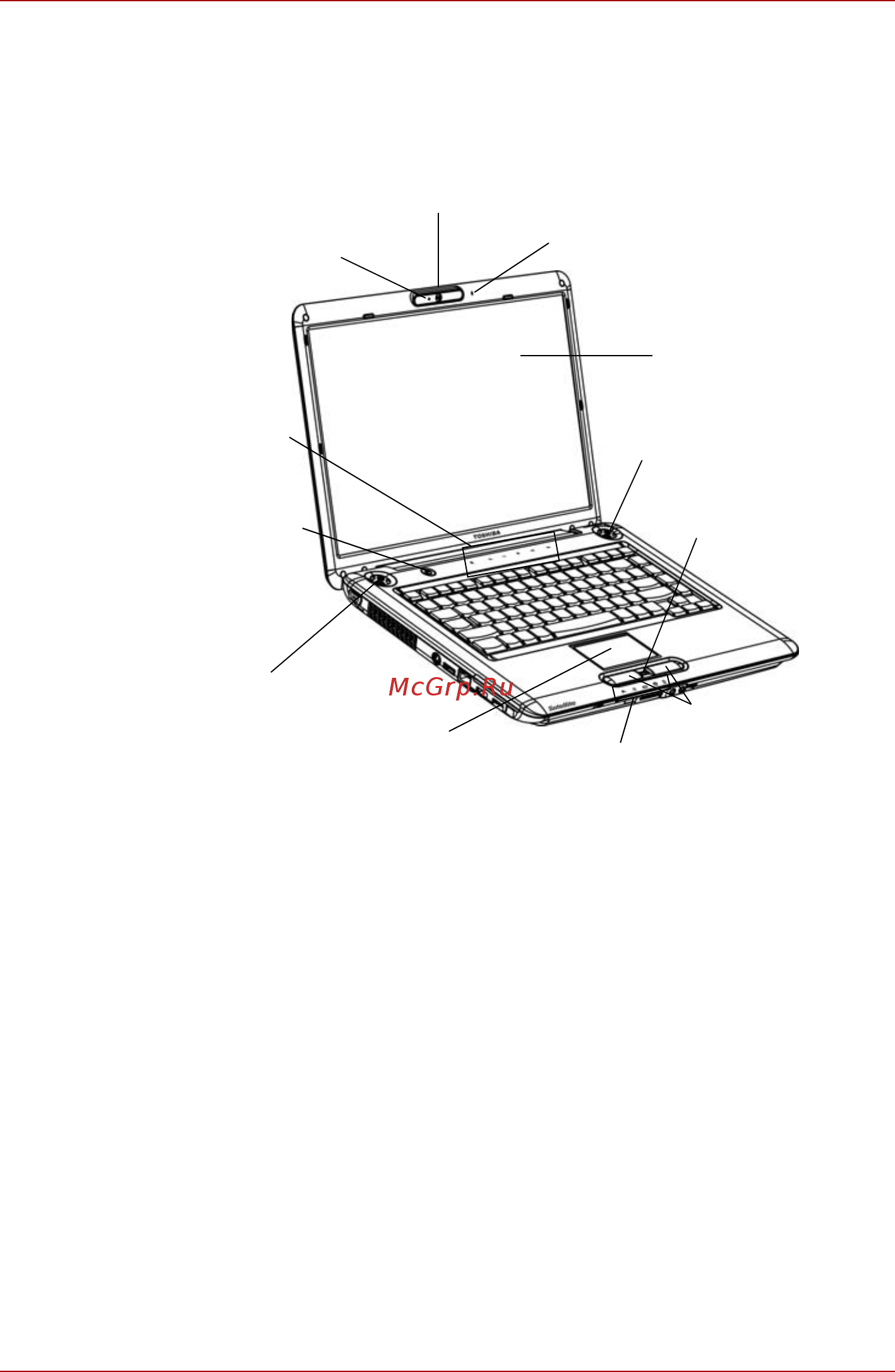 Toshiba Satellite Pro A300 [54/240] Вид спереди с открытым дисплеем