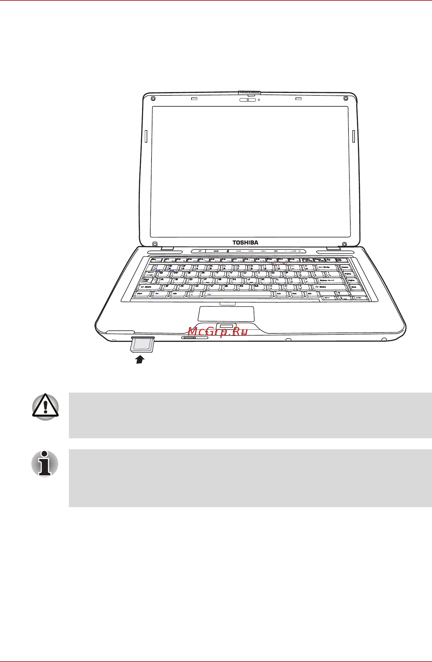 Toshiba Satellite U500 [147/224] Устанавливаем карту памяти