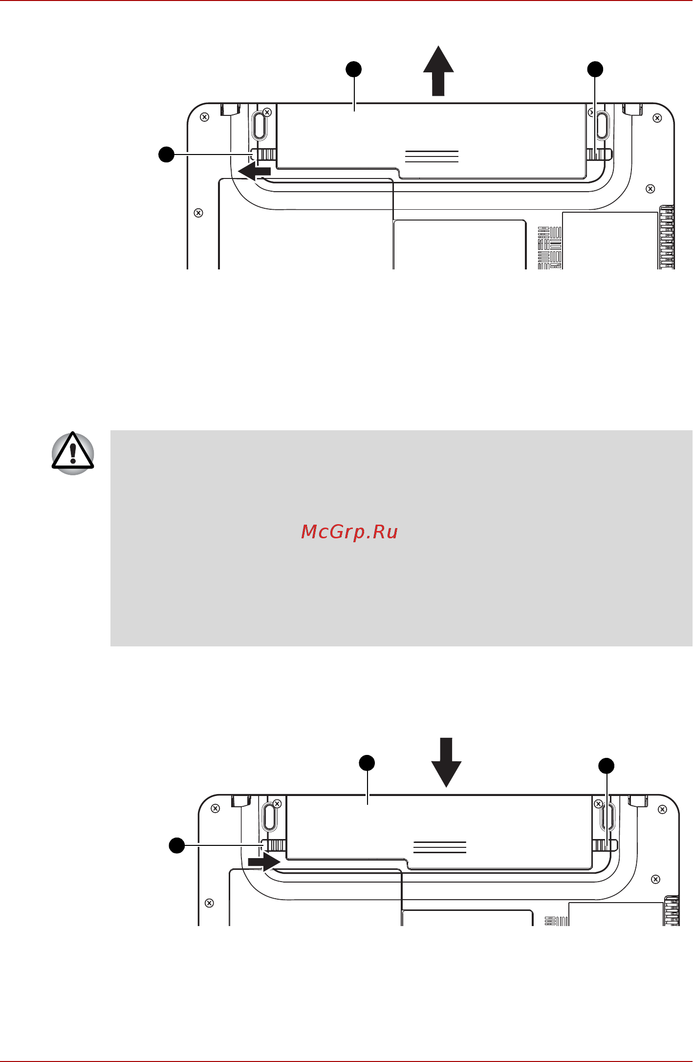 Toshiba Satellite T130 [105/182] Установка батарейного источника питания