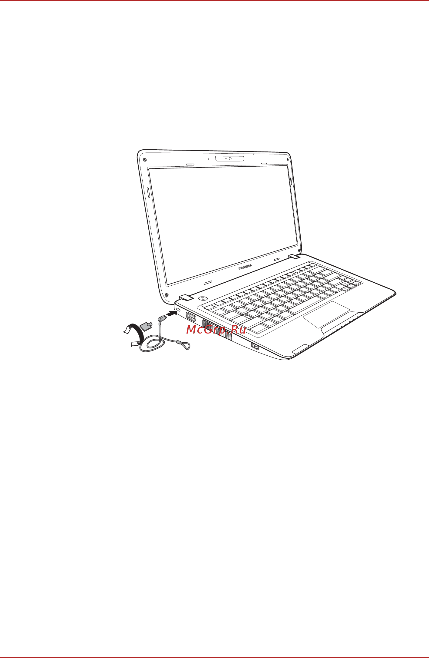 Toshiba Satellite T130 [123/182] Защитный замок блокиратор