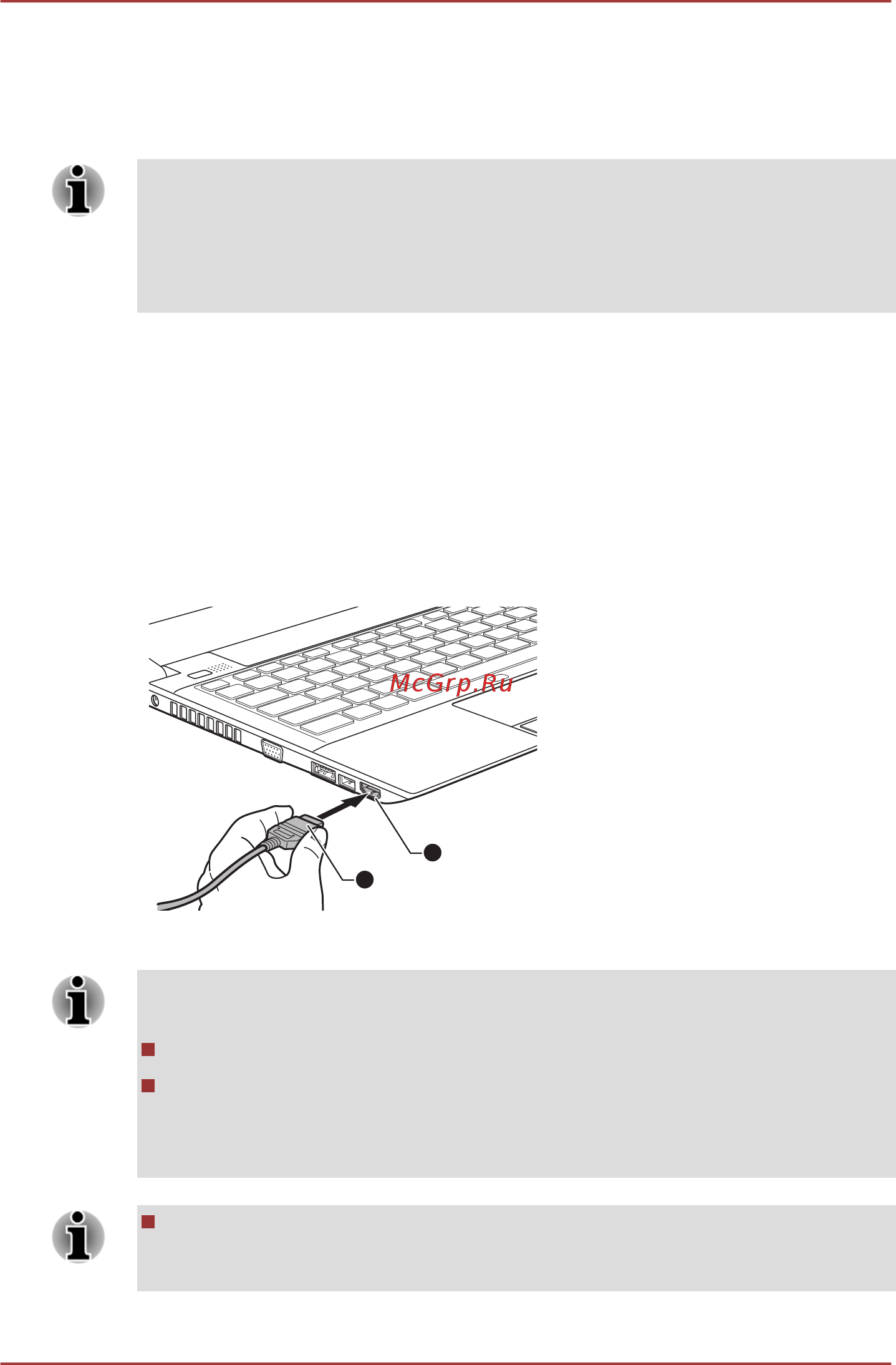 Toshiba Satellite R830 [127/249] Подключение к порту выхода hdmi