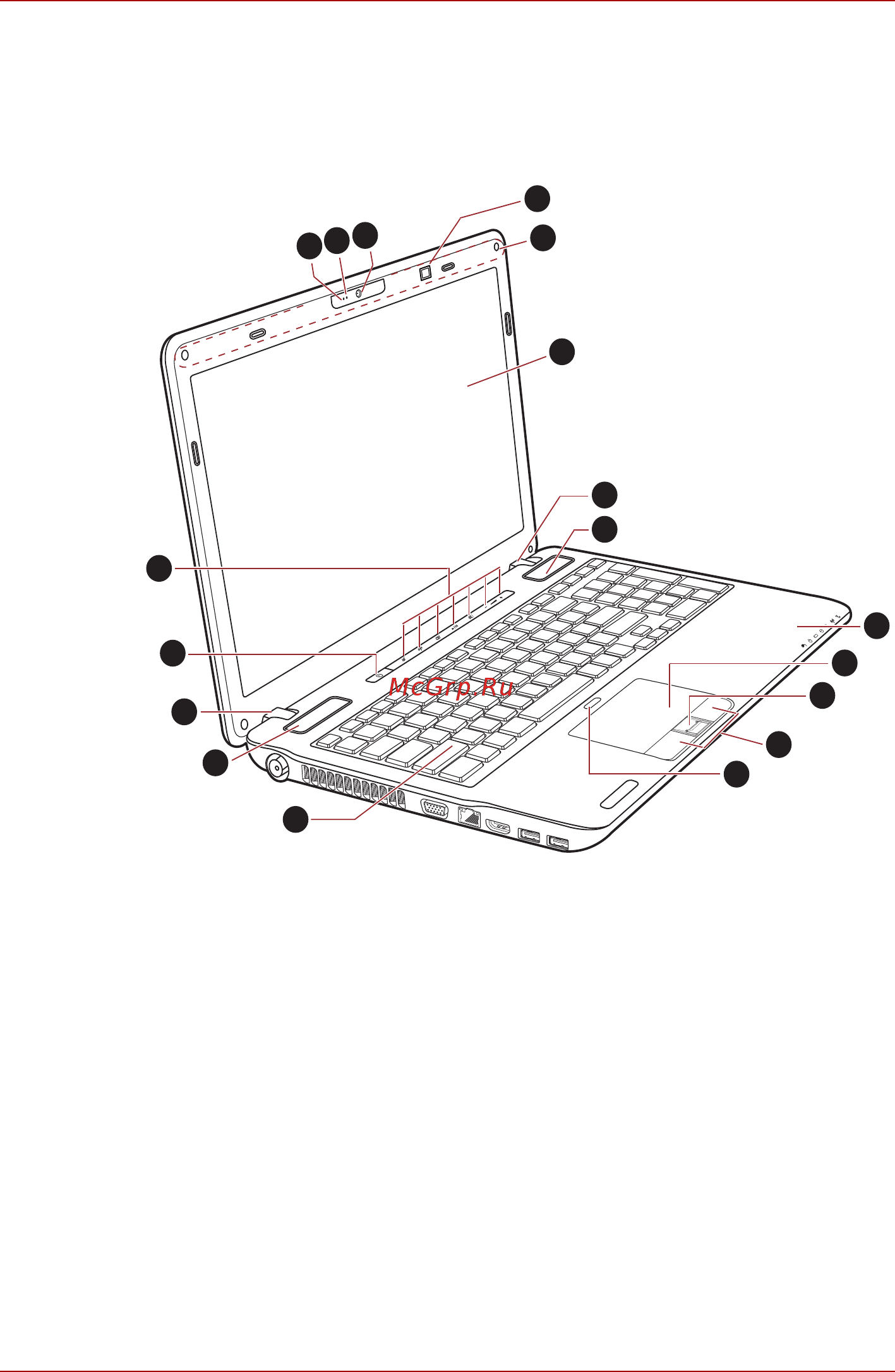 Toshiba Satellite P755 [50/260] Вид спереди с открытым дисплеем