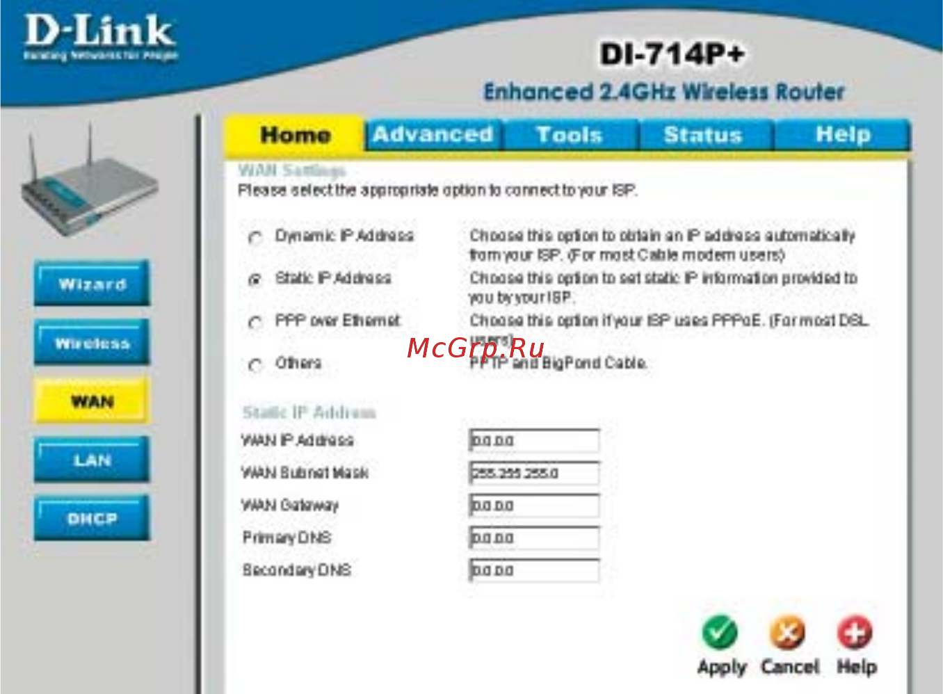 D-Link DI-714P+ [15/84] Using the configuration menu