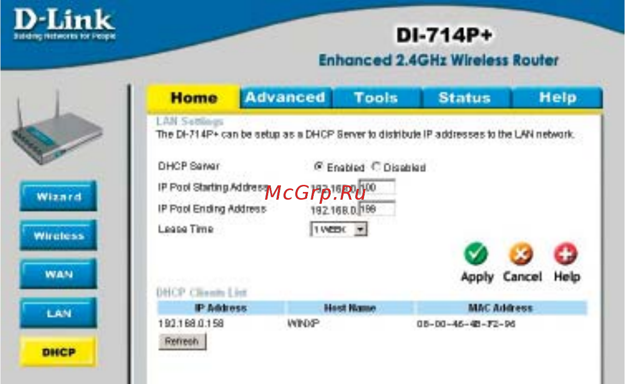 D-Link DI-714P+ [20/84] Using the configuration menu