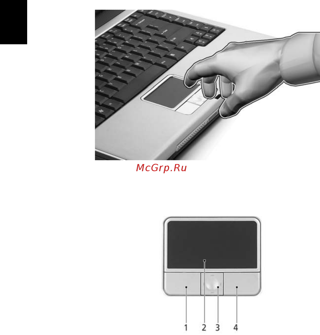 Acer Aspire 3030 [22/77] Основы использования сенсорной панели