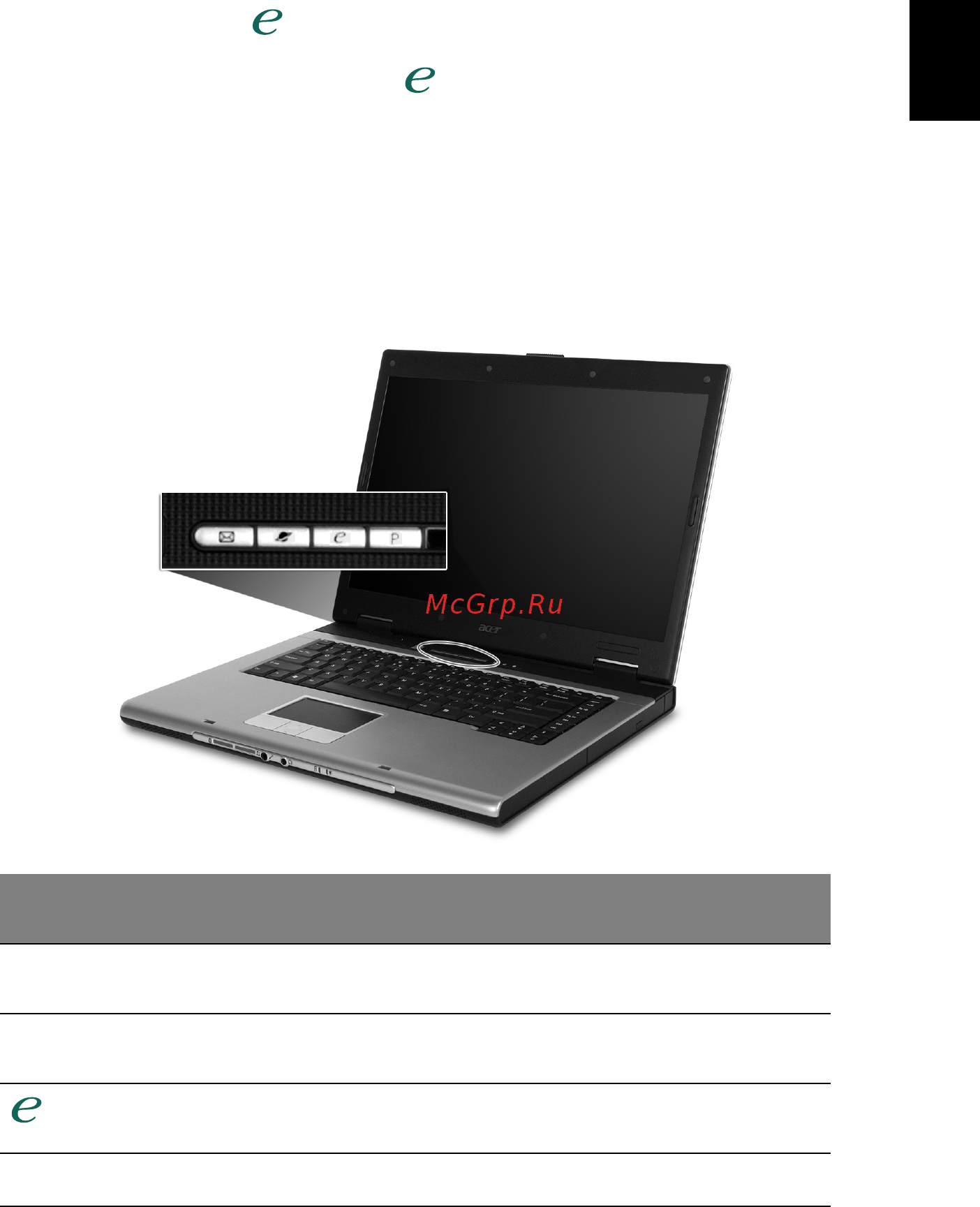 Acer Aspire 3610 [17/72] Кнопки быстрого запуска