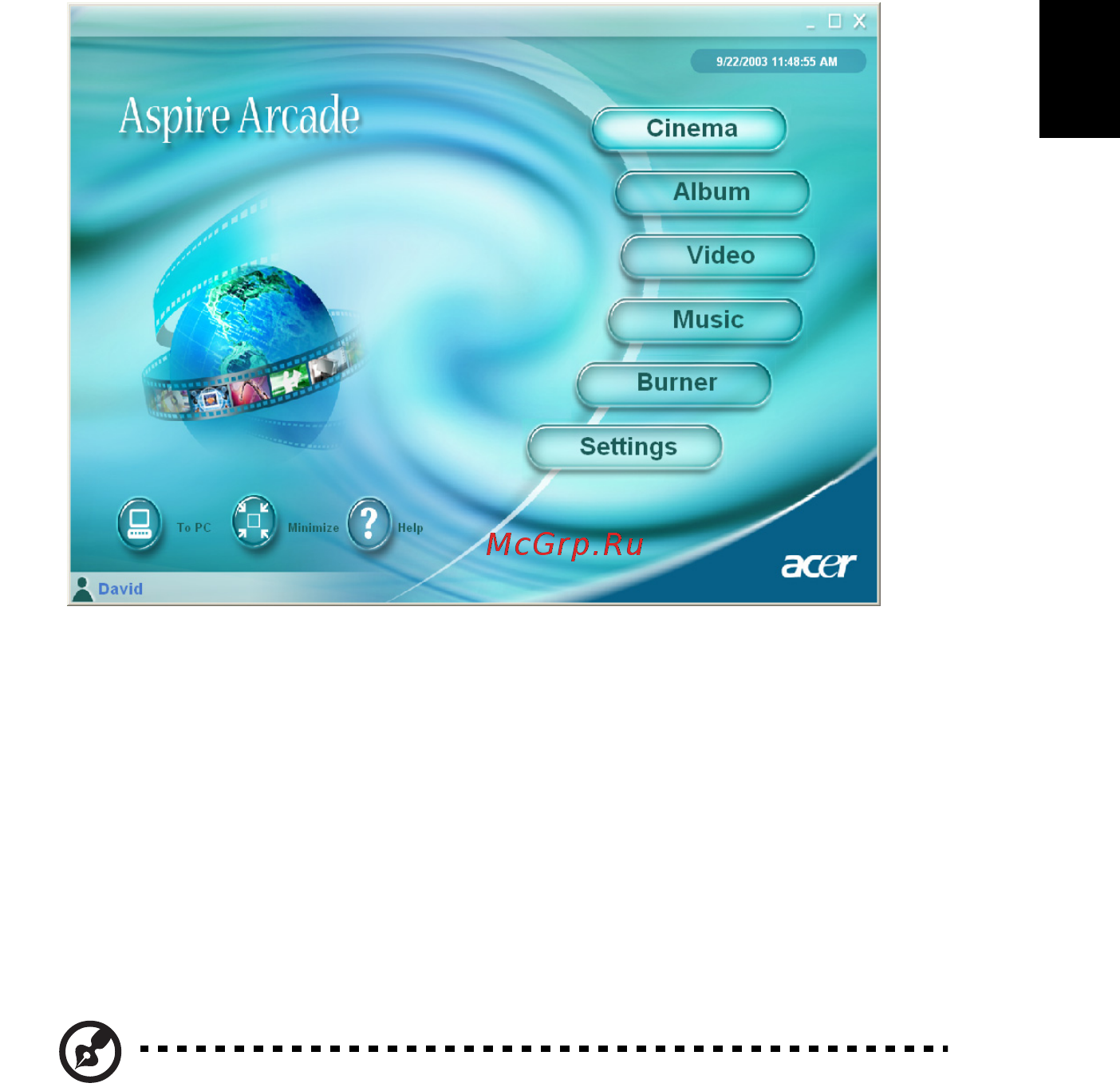 Acer Aspire 3610 [35/72] Программа acer arcade