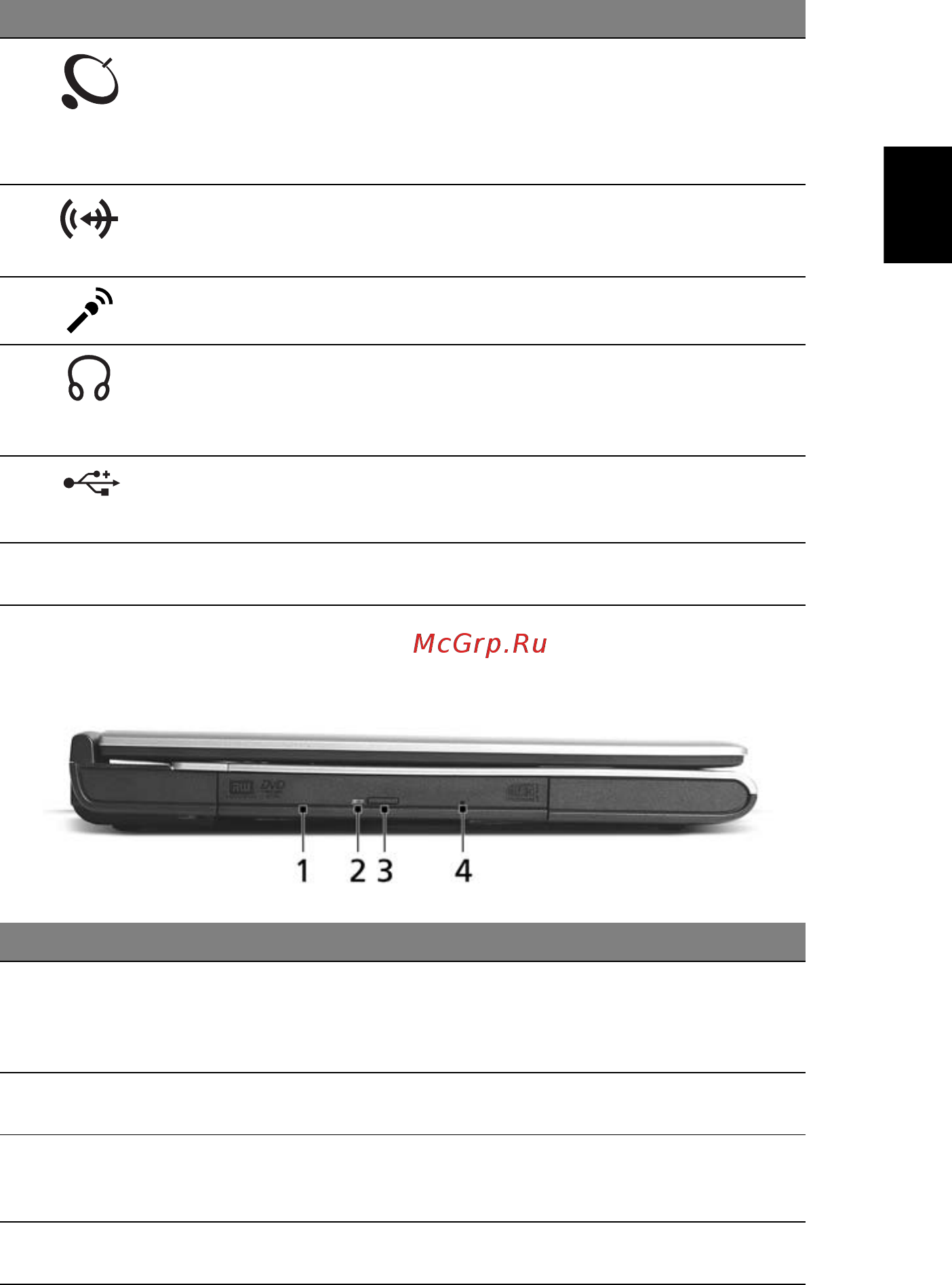 Acer Aspire 3630 [13/83] Вид слева
