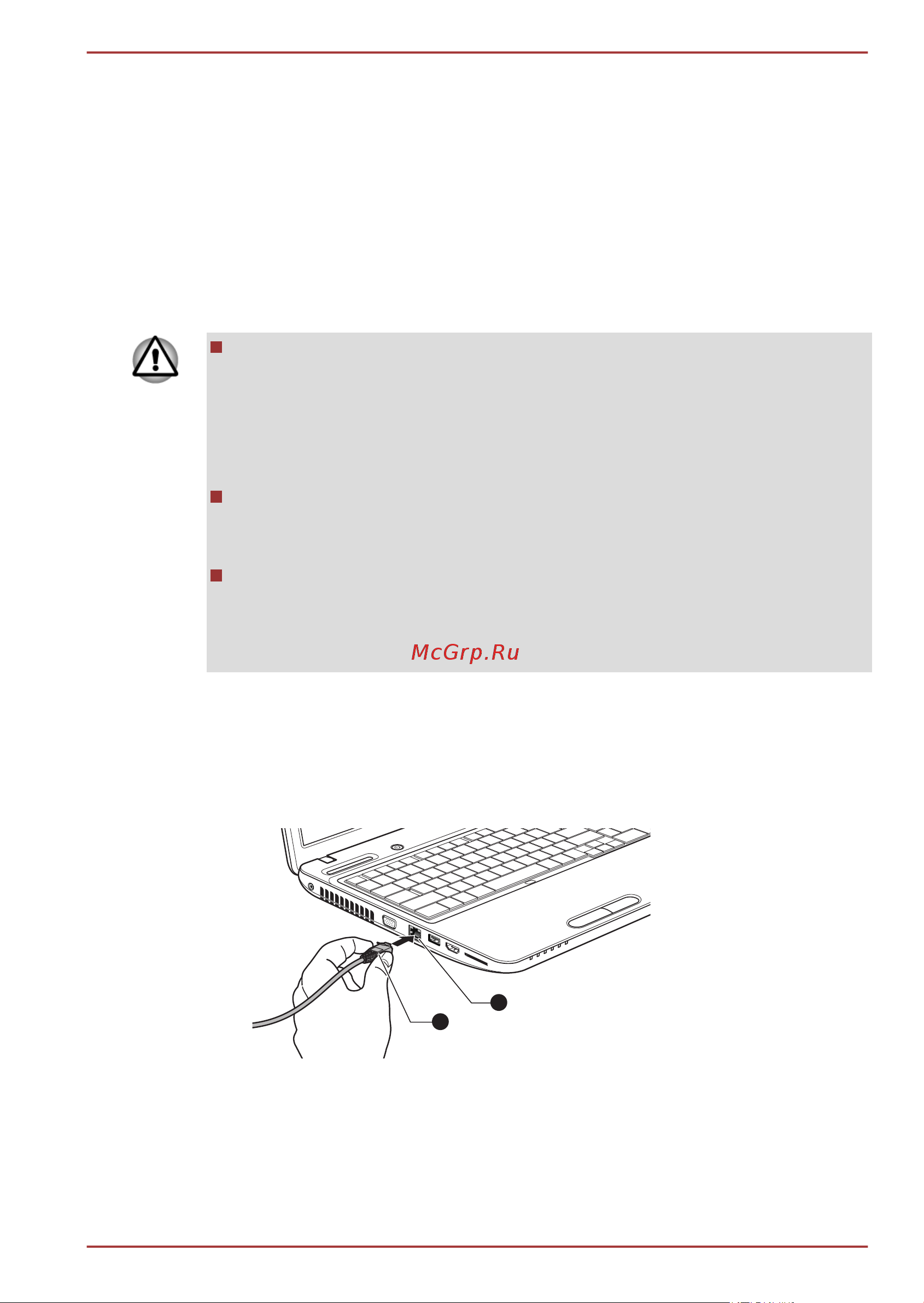 Toshiba Satellite L775D [87/202] Подключение сетевого кабеля