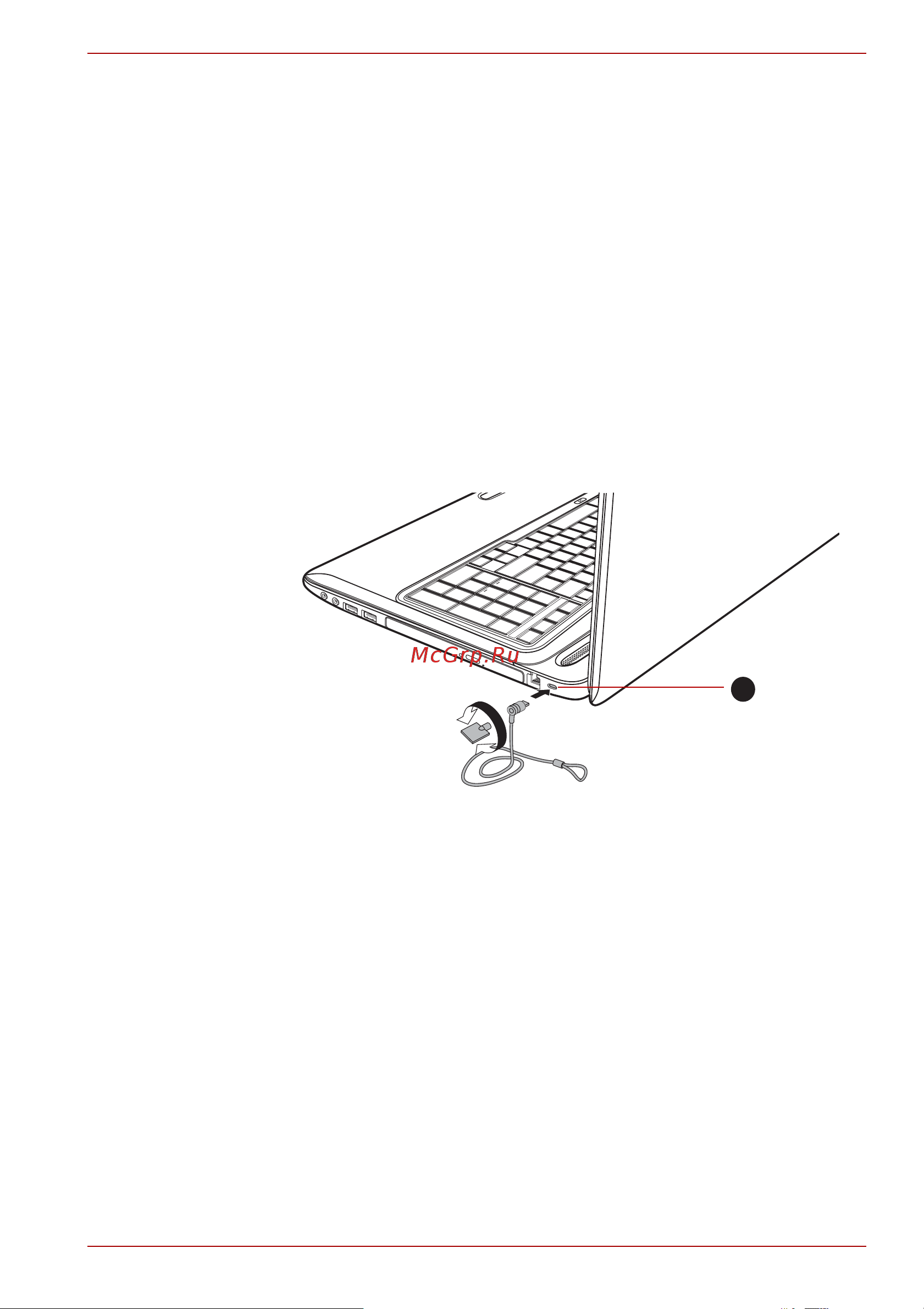 Toshiba Satellite L675D [90/231] Присоединение защитного троса