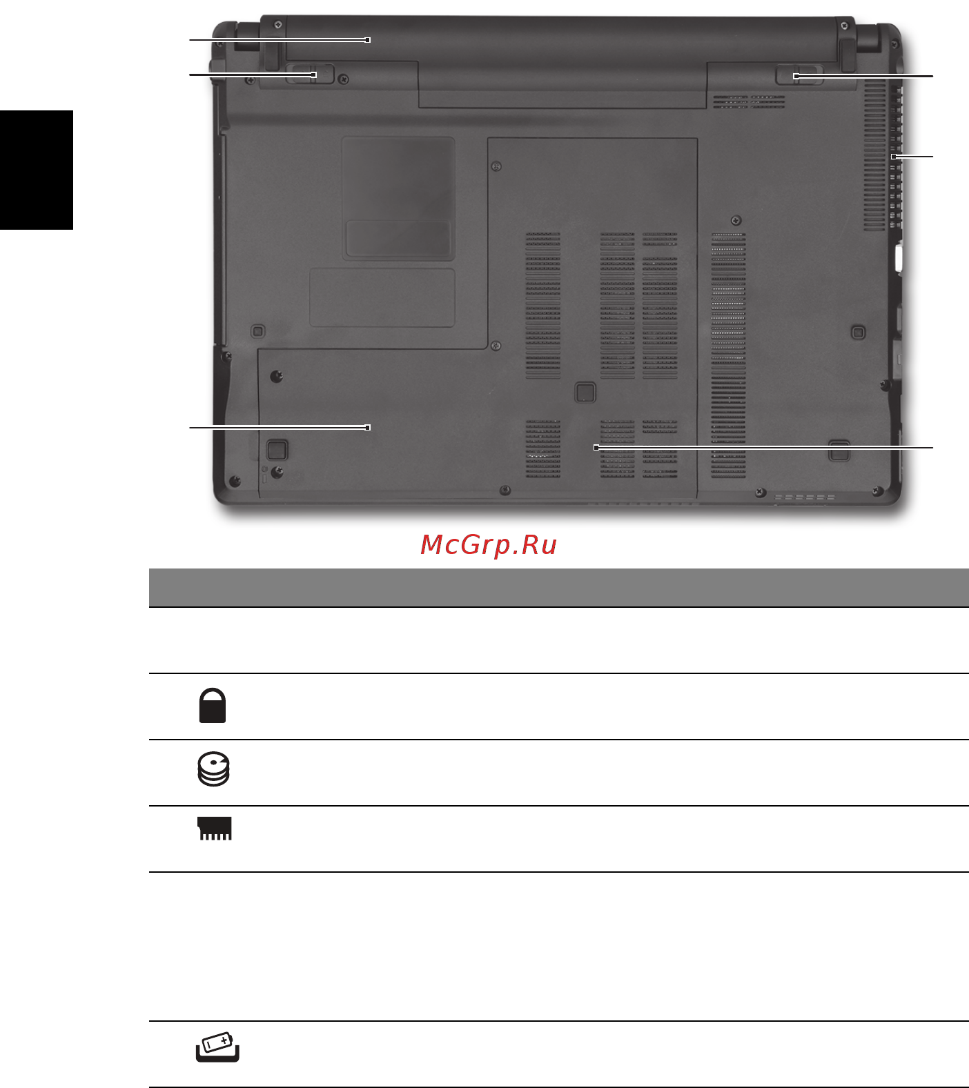 Acer Aspire 4745 [134/332] Вид снизу