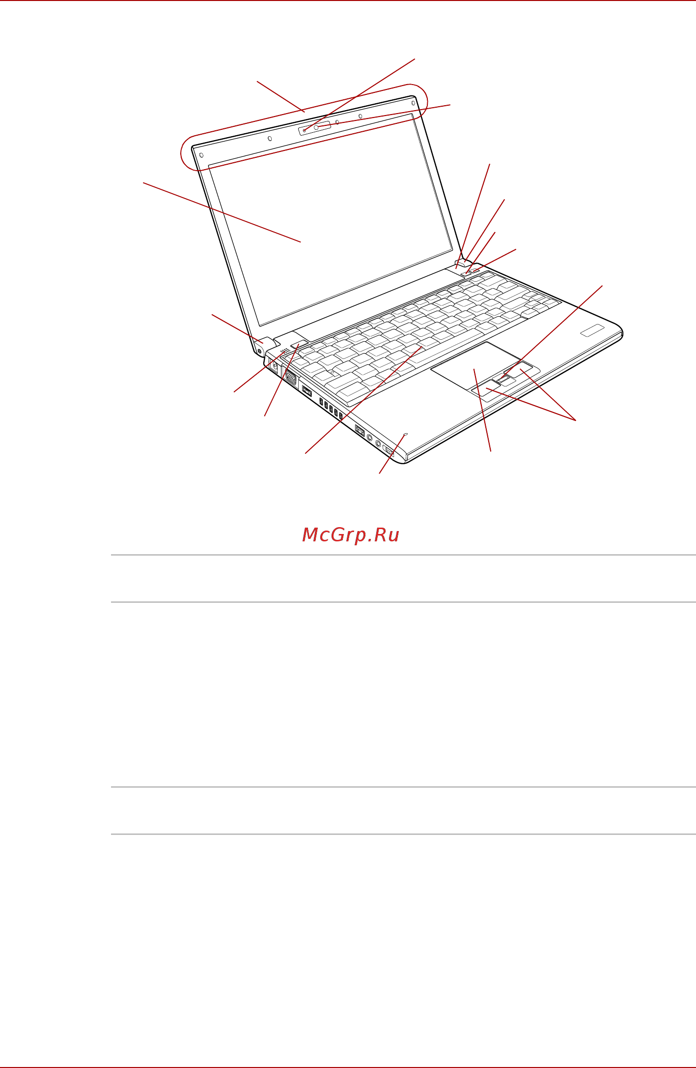 Toshiba Portege R600 [51/256] Индикатор веб камеры этот индикатор светится о время работы веб камеры