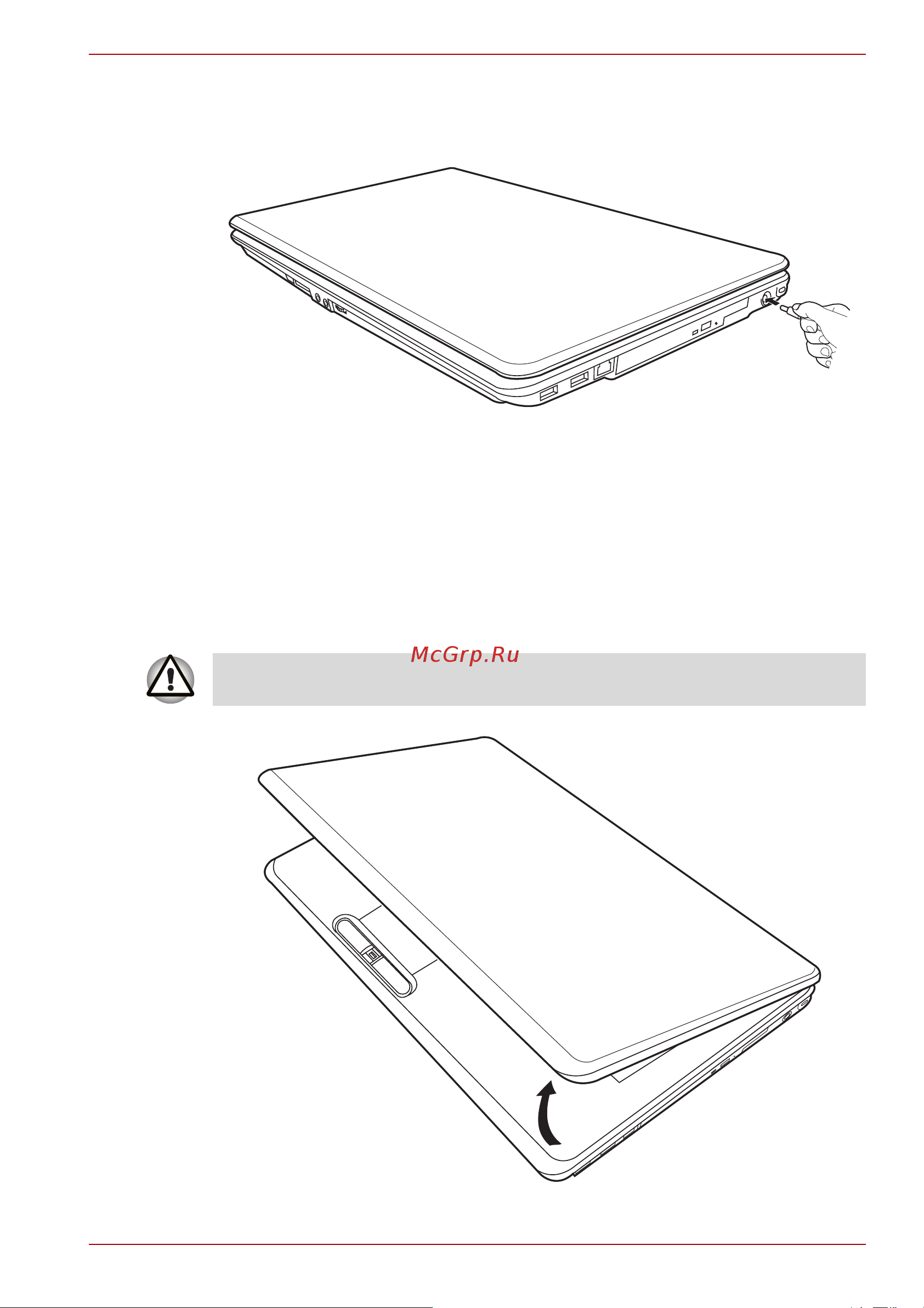 Toshiba Equium P300D [75/232] Открытие дисплея
