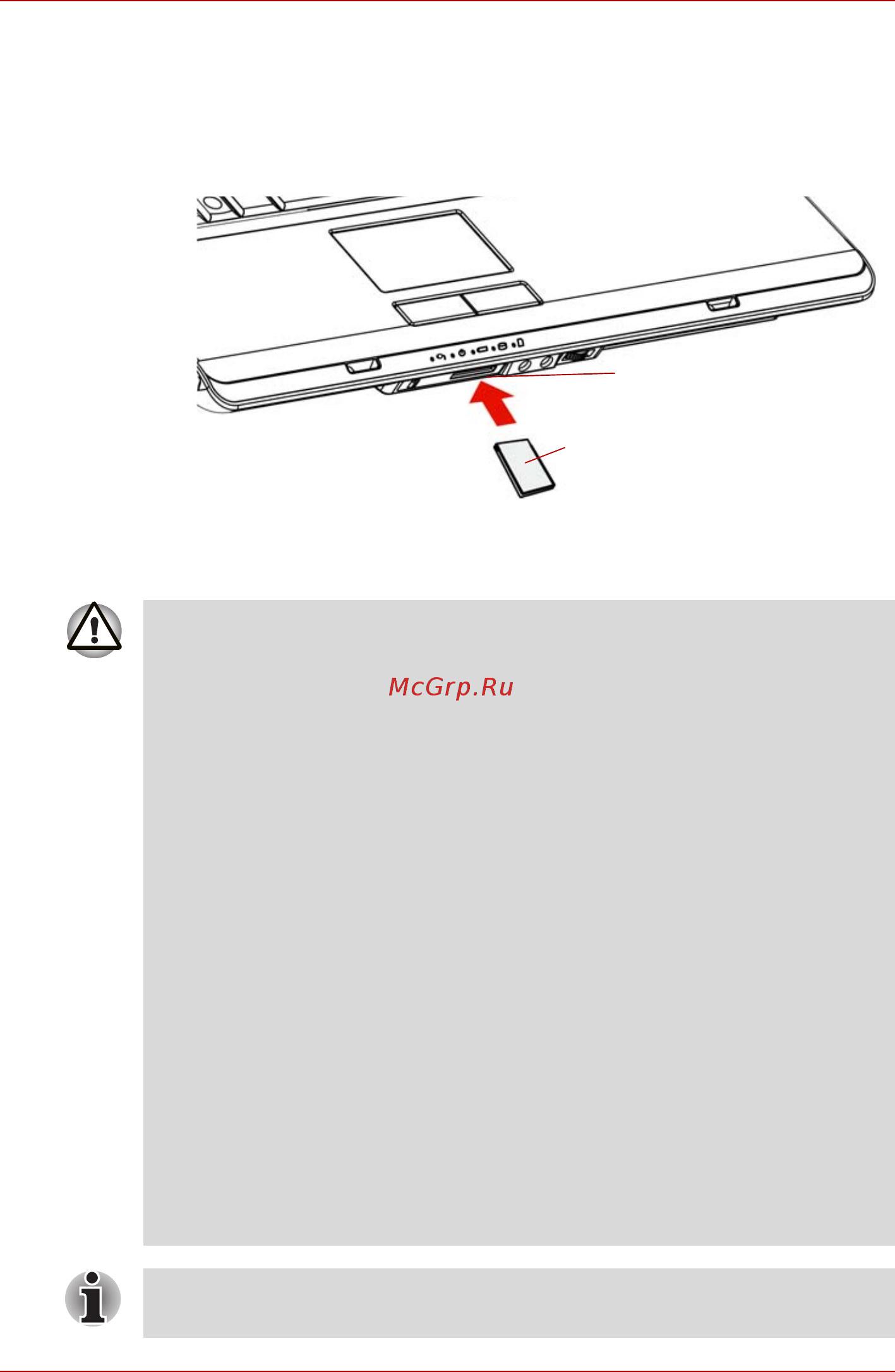 Toshiba Equium L350D [142/214] Установка карт памяти sd sdhc ms ms pro mmc