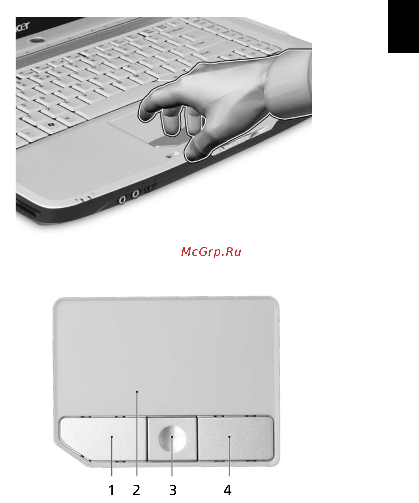 Acer Aspire 5220 [53/125] Сенсорная панель