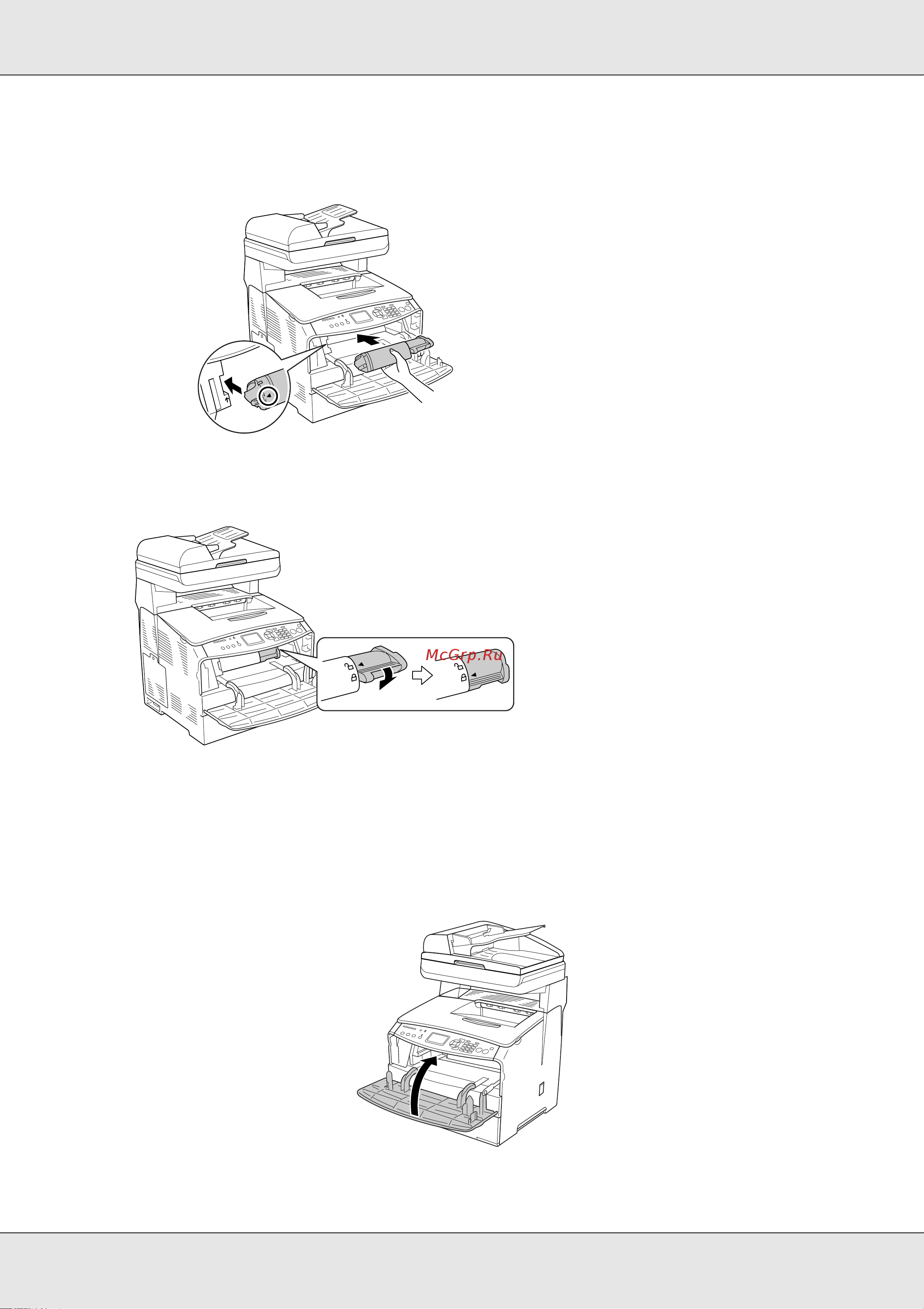 Epson AcuLaser CX21NF [329/462] Вставьте картридж до упора стрелка в верхней части картриджа должна быть обращена к крышке a