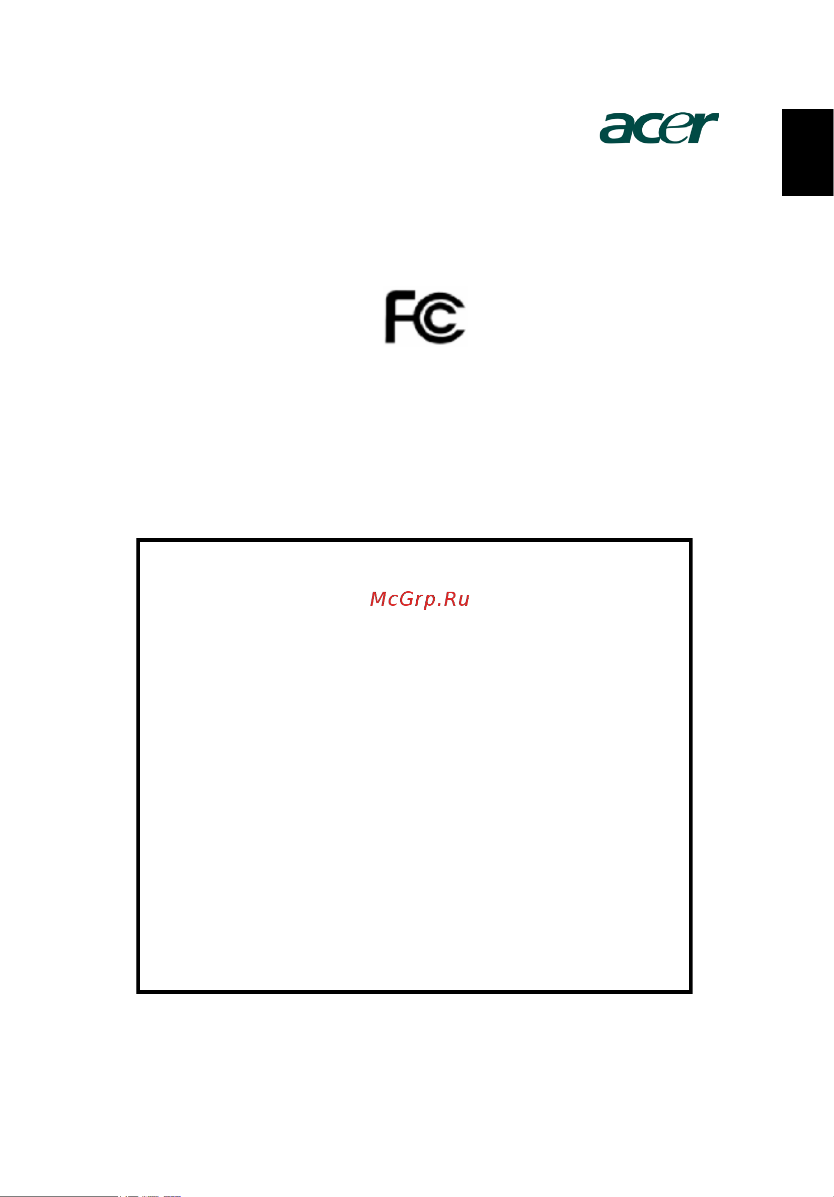 Acer X1230PS [57/57] Federal communications commission declaration of conformity