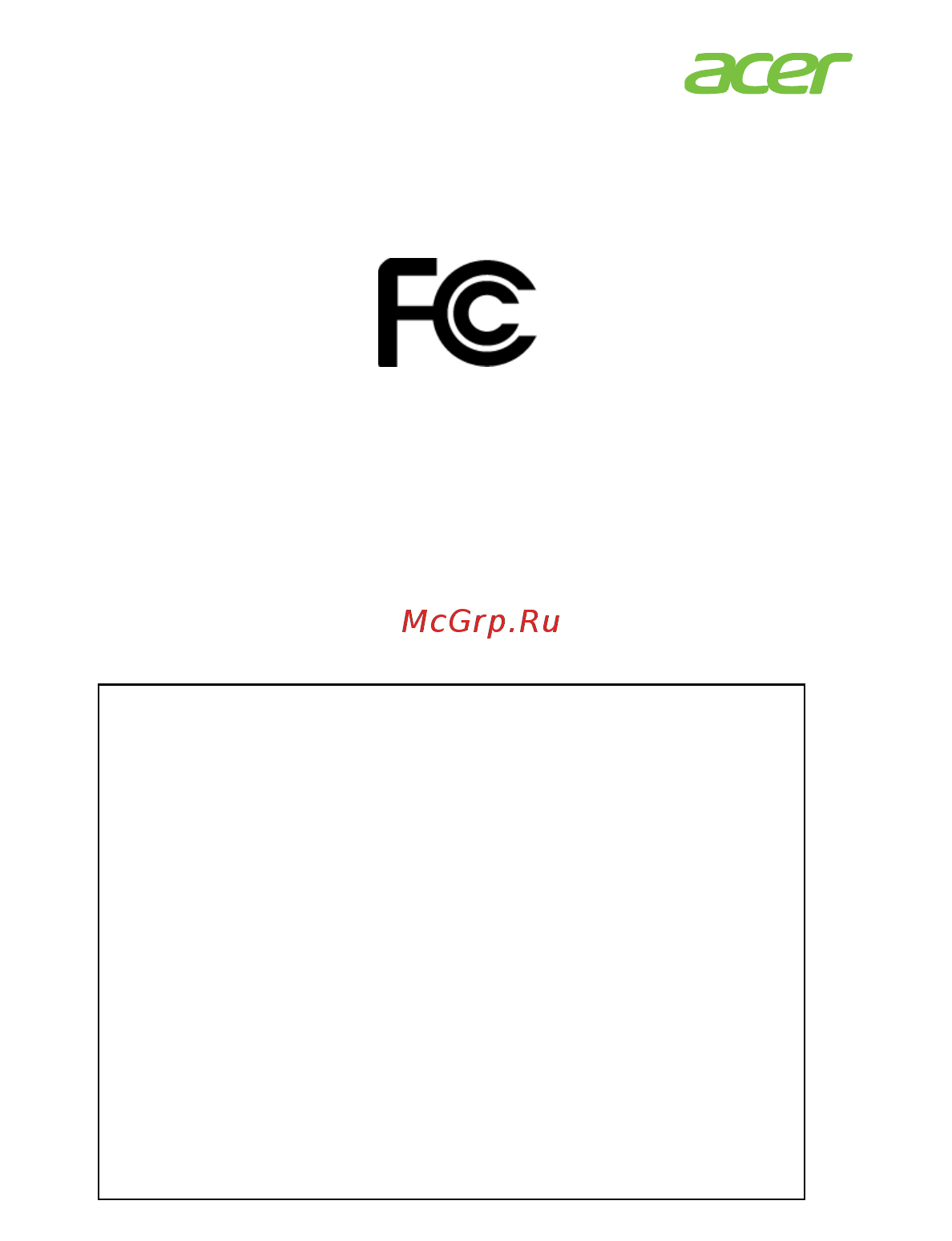 Acer X1220H [67/67] Federal communications commission declaration of conformity