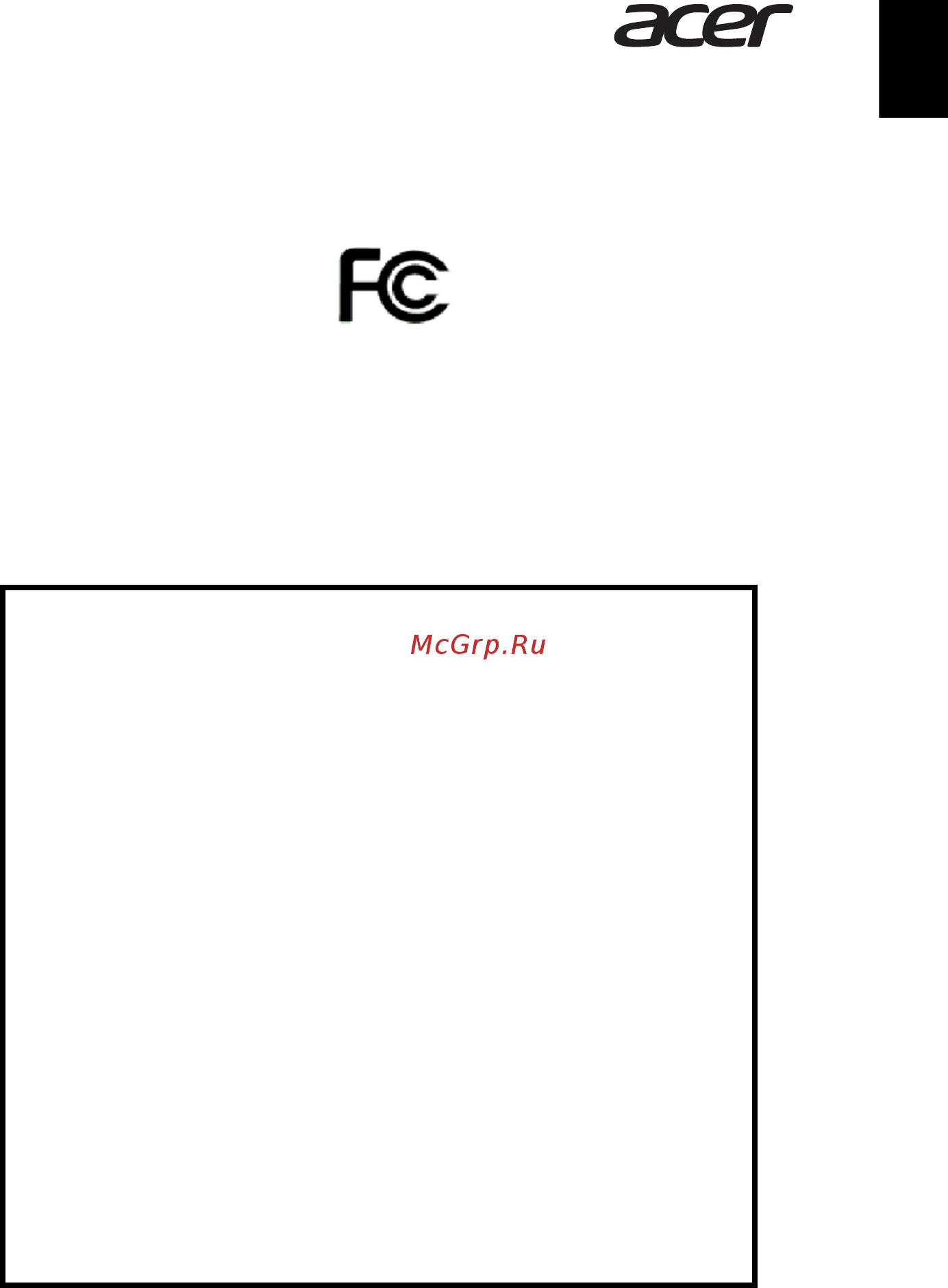 Acer X1213PH [63/63] Federal communications commission declaration of conformity