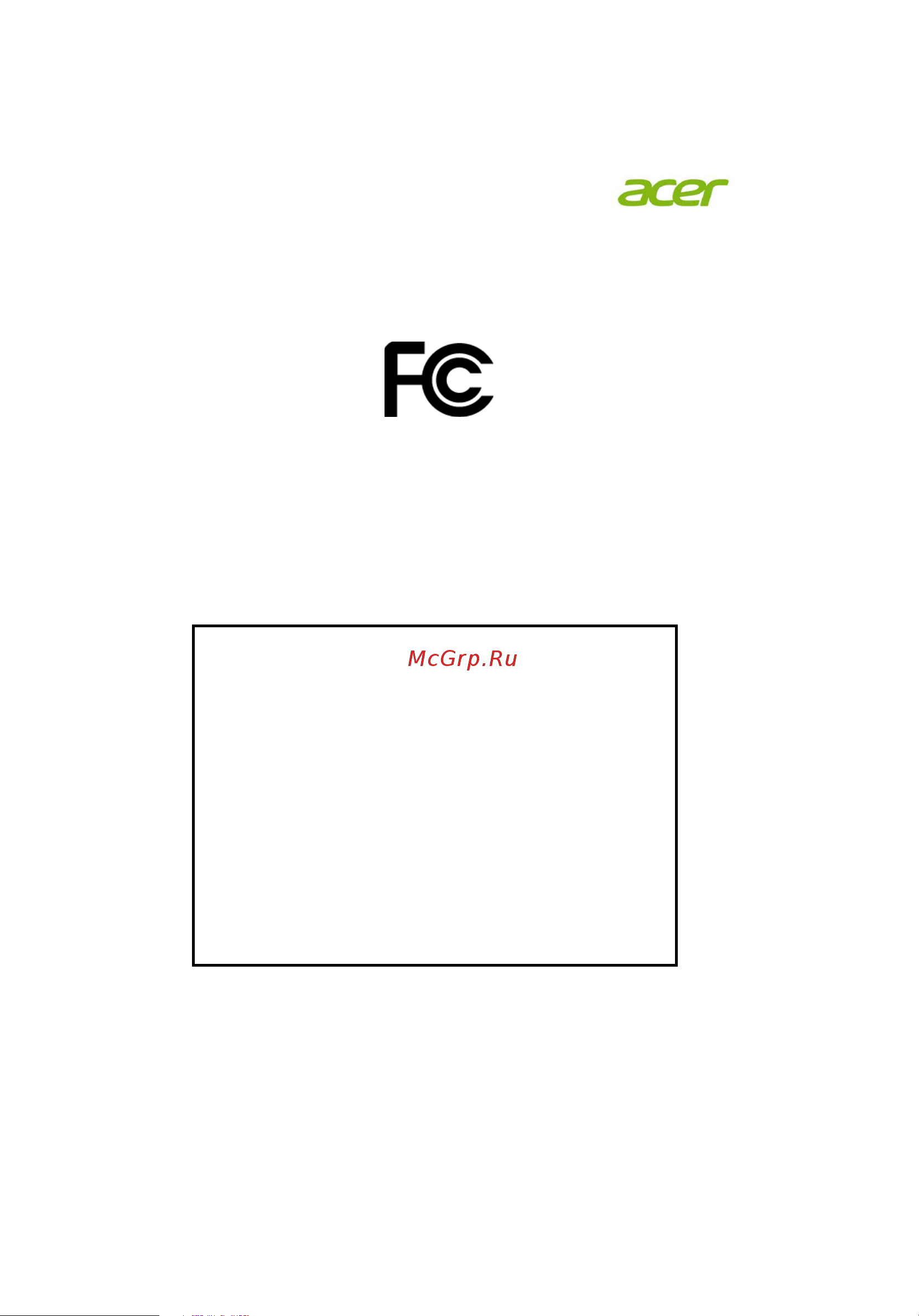 Acer X1163 [57/57] Federal communications commission declaration of conformity