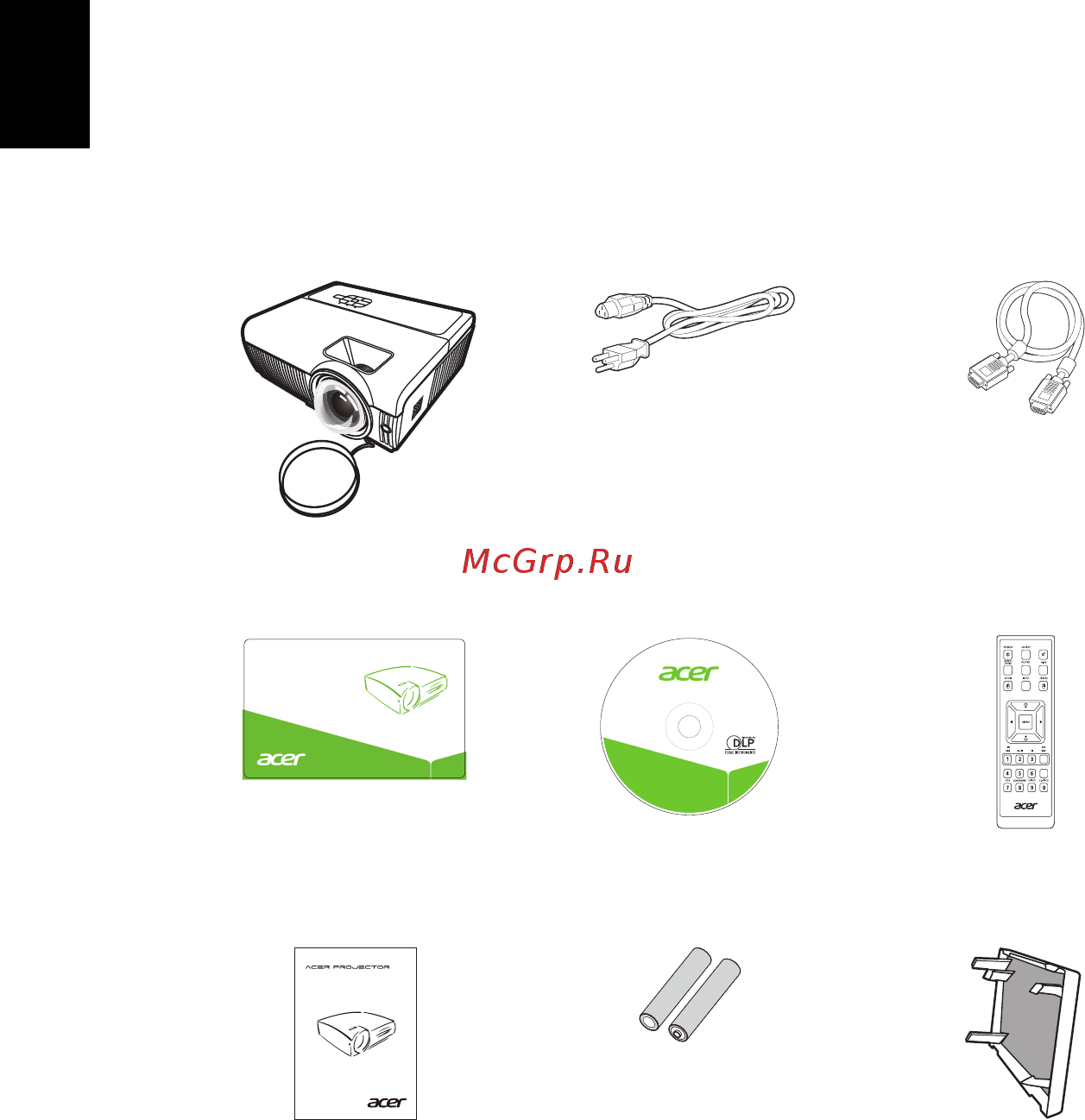 Acer S1213HN [12/62] Комплектация