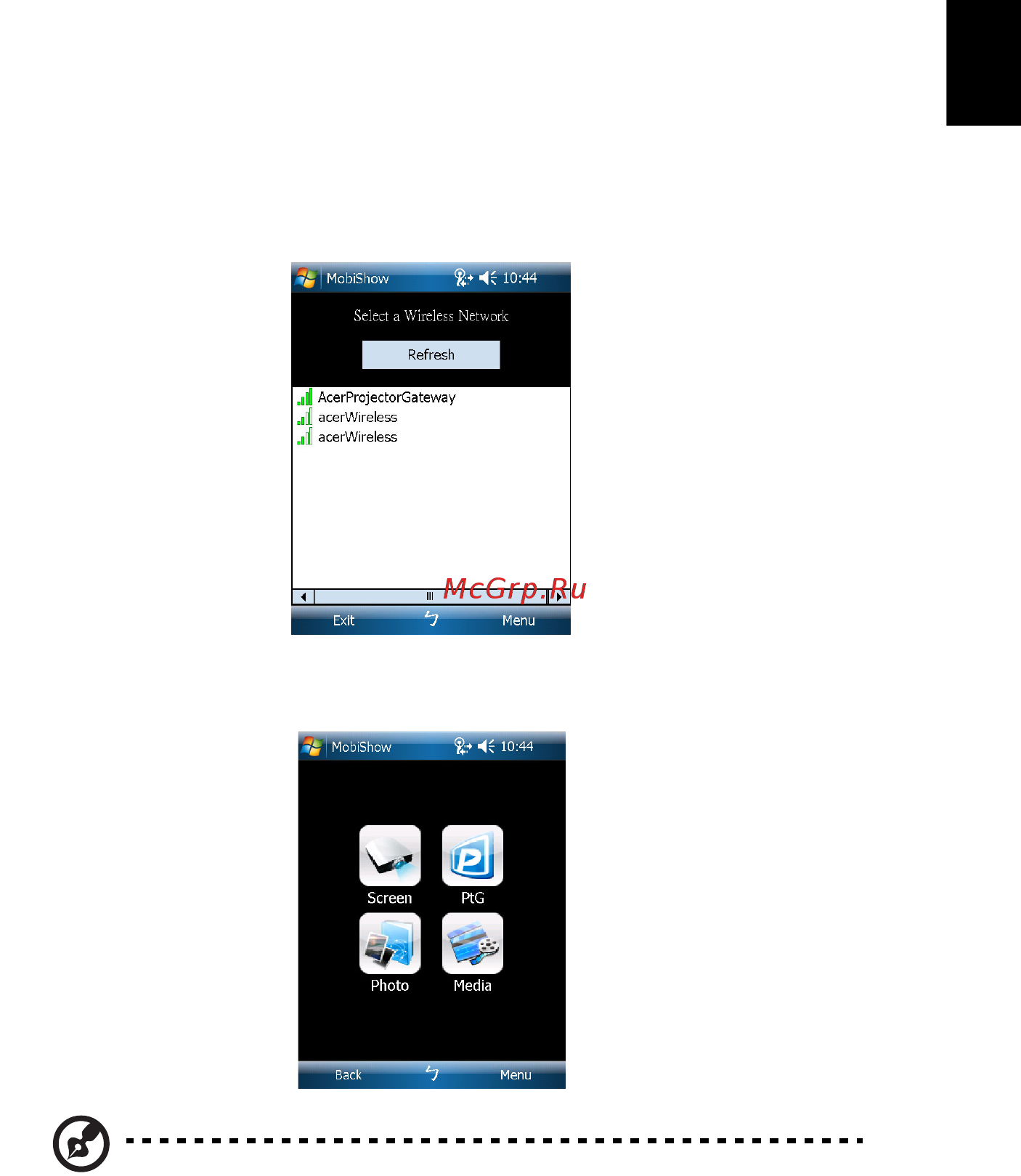 Acer P7200I [15/49] Русский