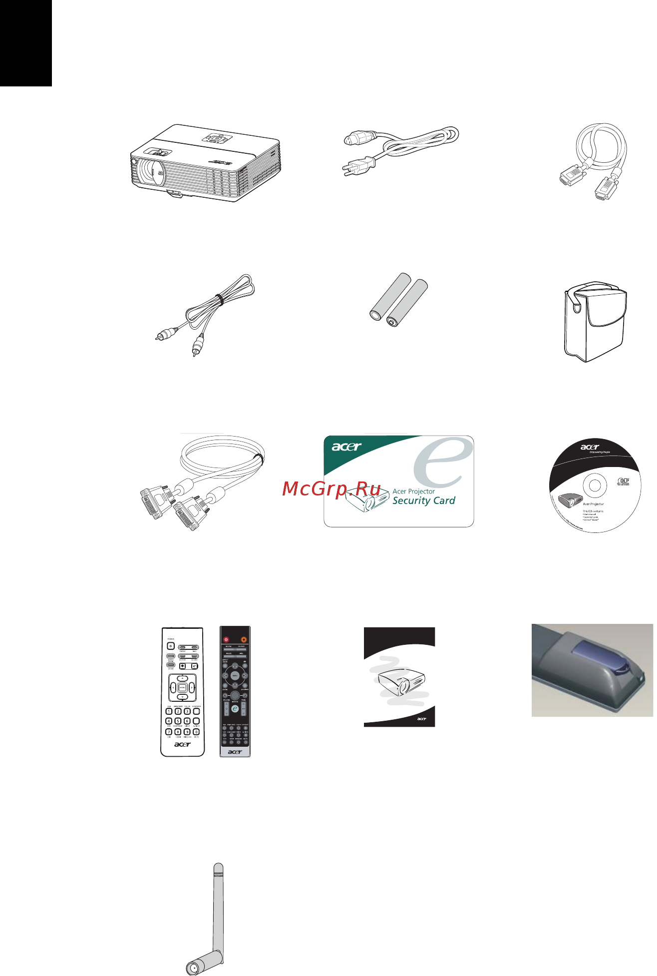 Acer P5280 [14/65] Комплектация