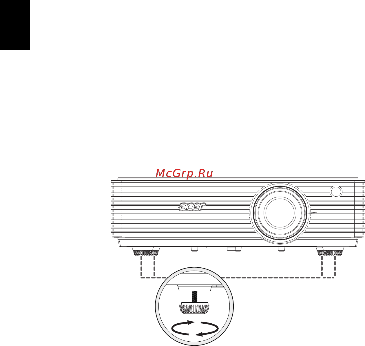 Acer K520 [20/57] Настройка проецируемого изображения