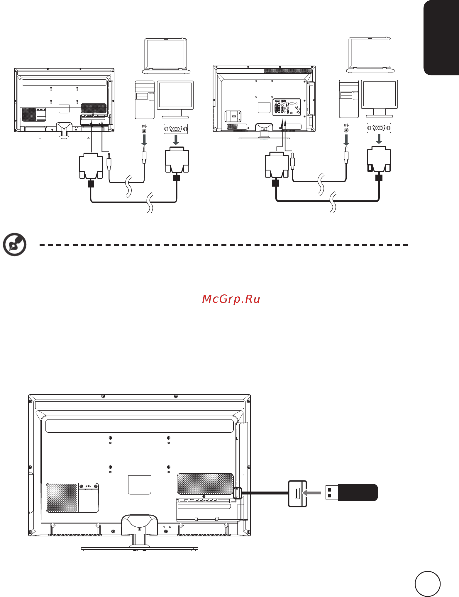 Acer AT3228ML [15/40] Подключение usb накопителя