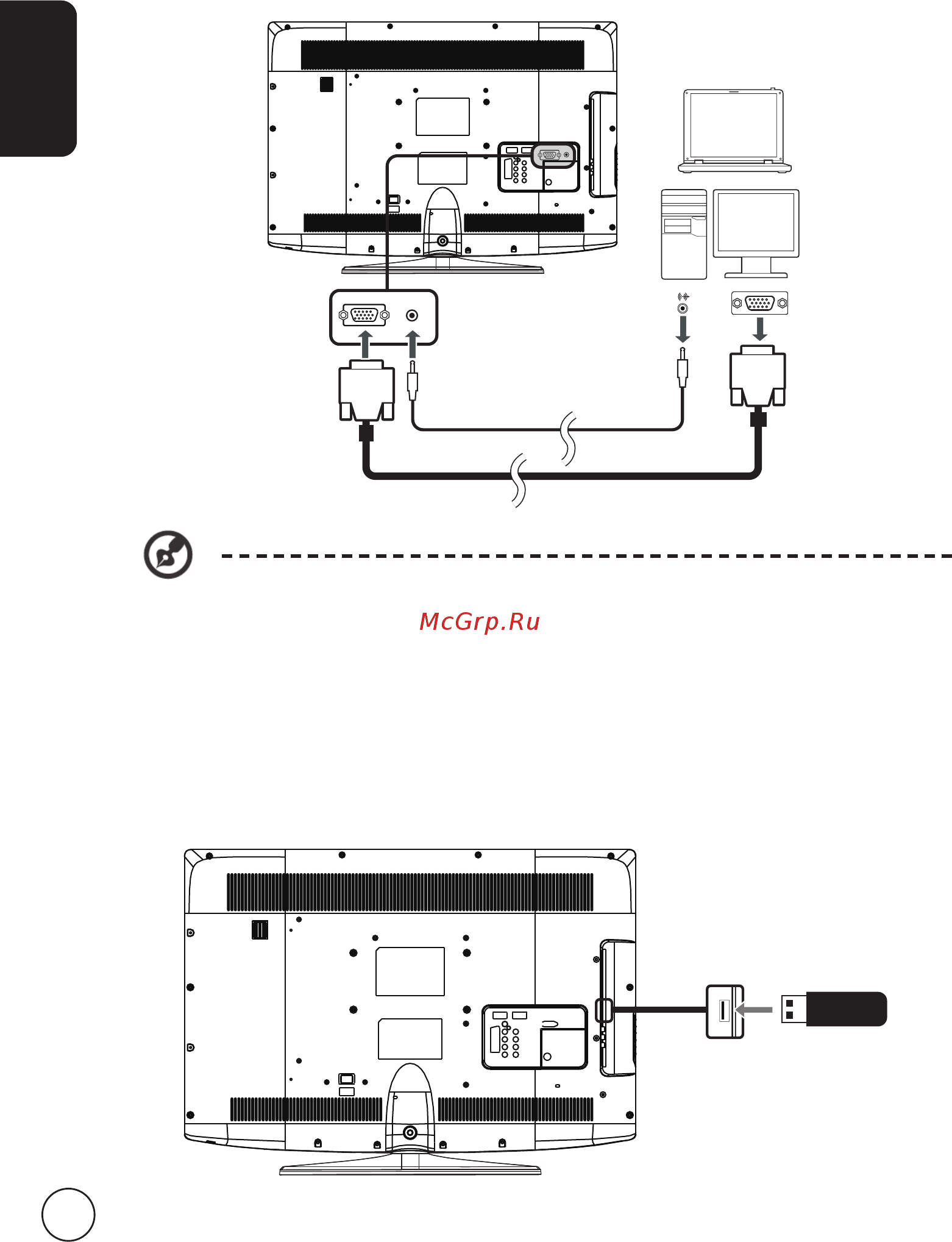 Acer AT3217MF [14/36] Подключение usb накопителя
