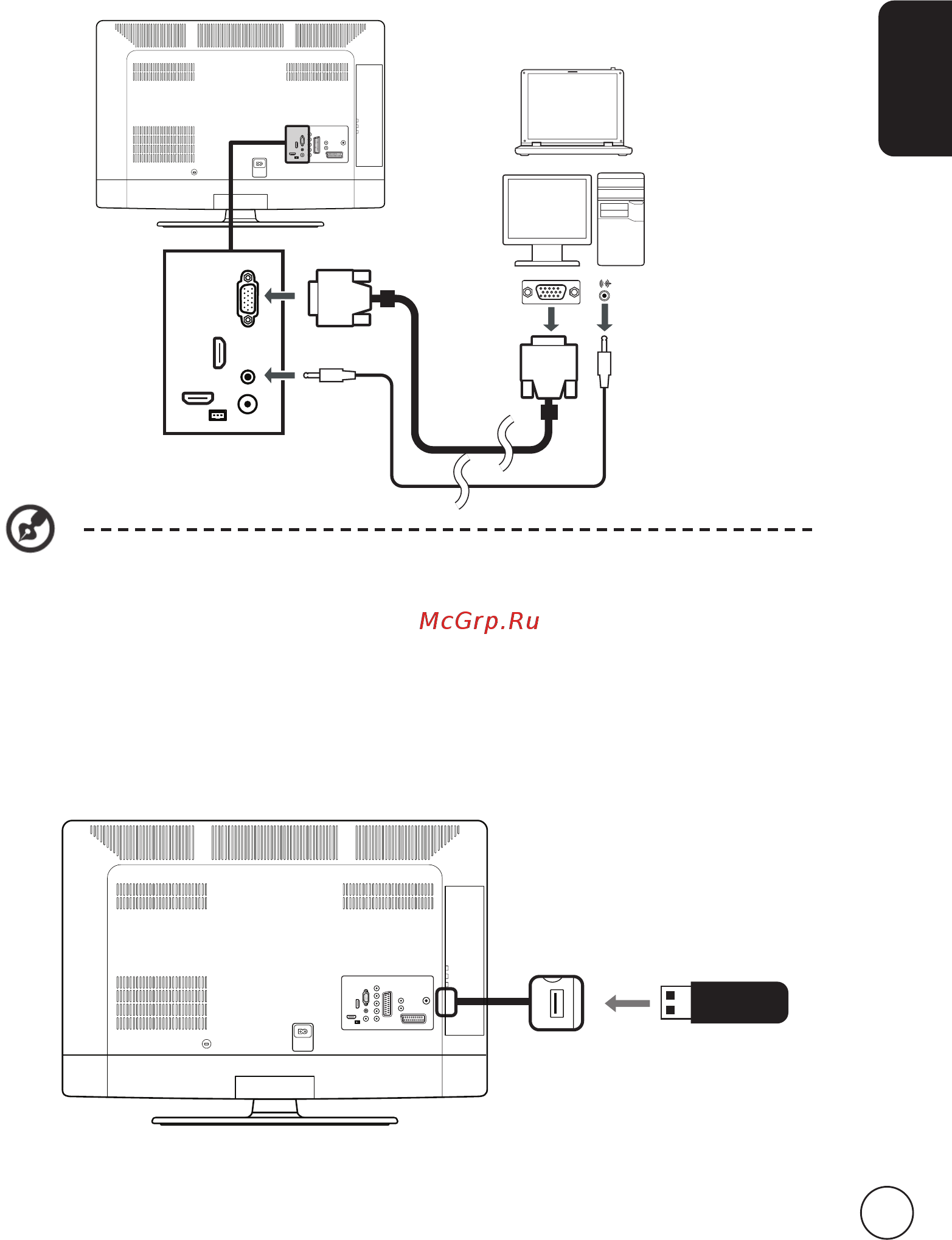 Acer AT3216MF [13/37] Подключение usb накопителя