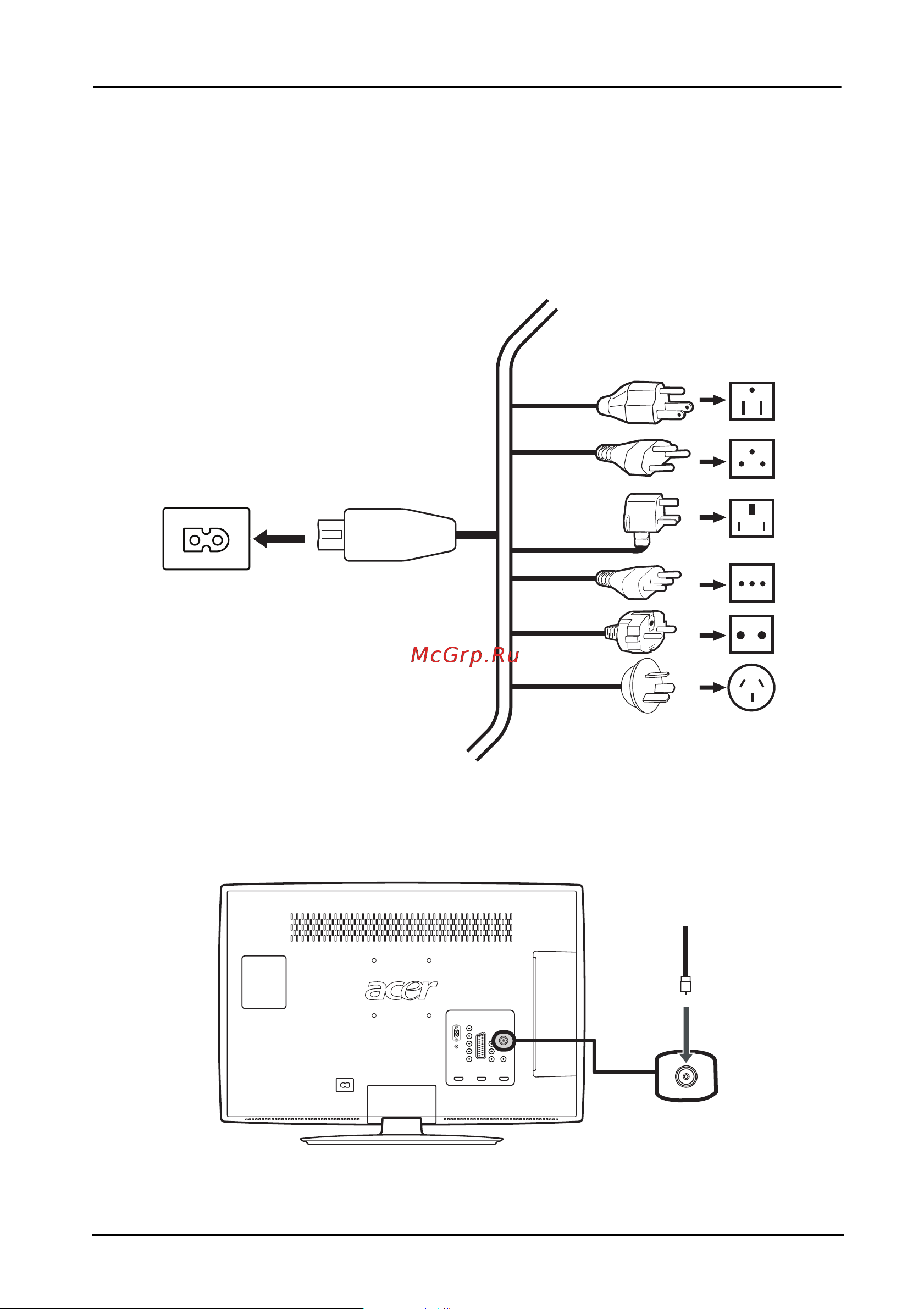 Acer AT2758ML [14/44] Подключение устройств