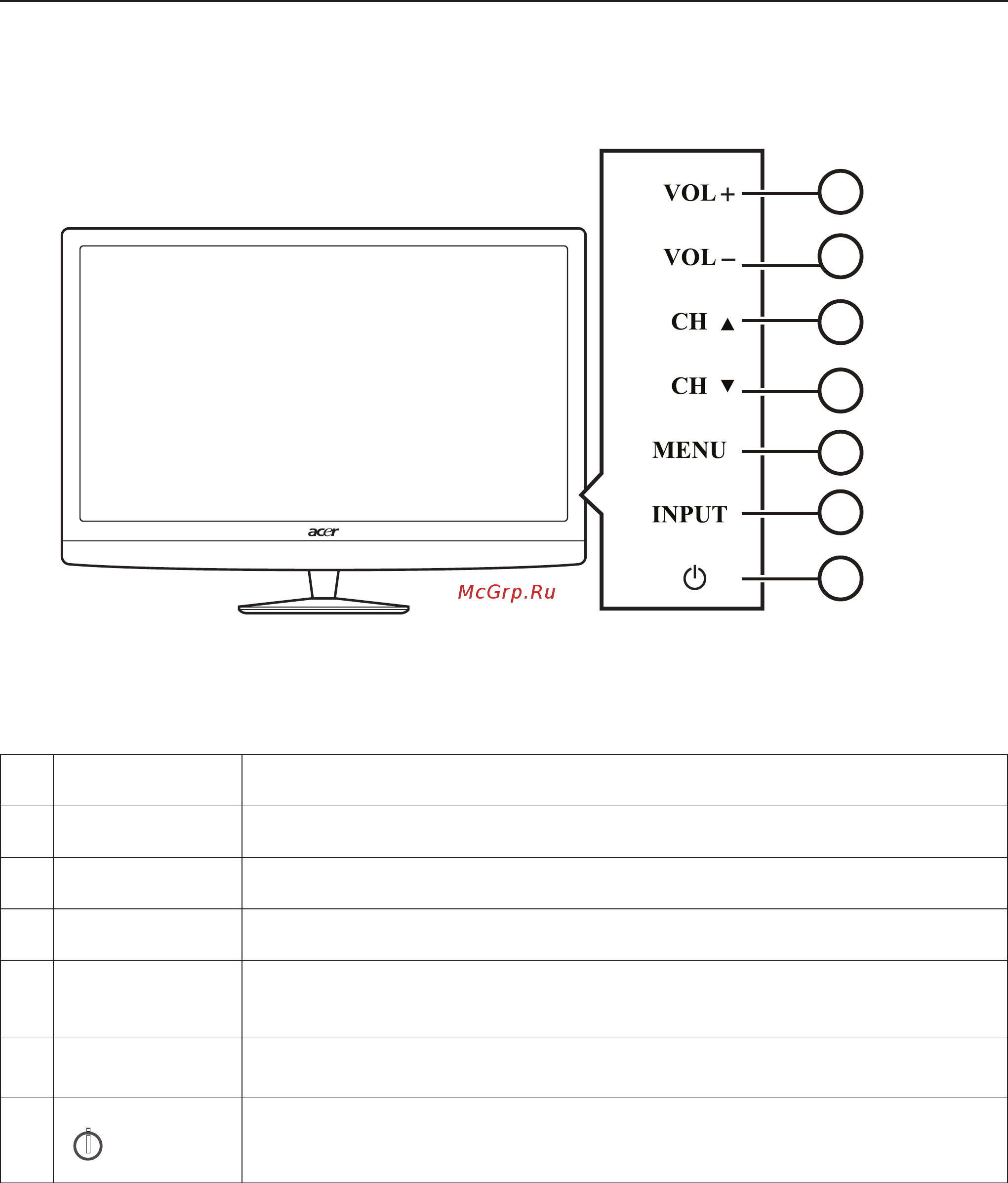 Acer MT230HDL [11/37] Инструкция по эксплуатации